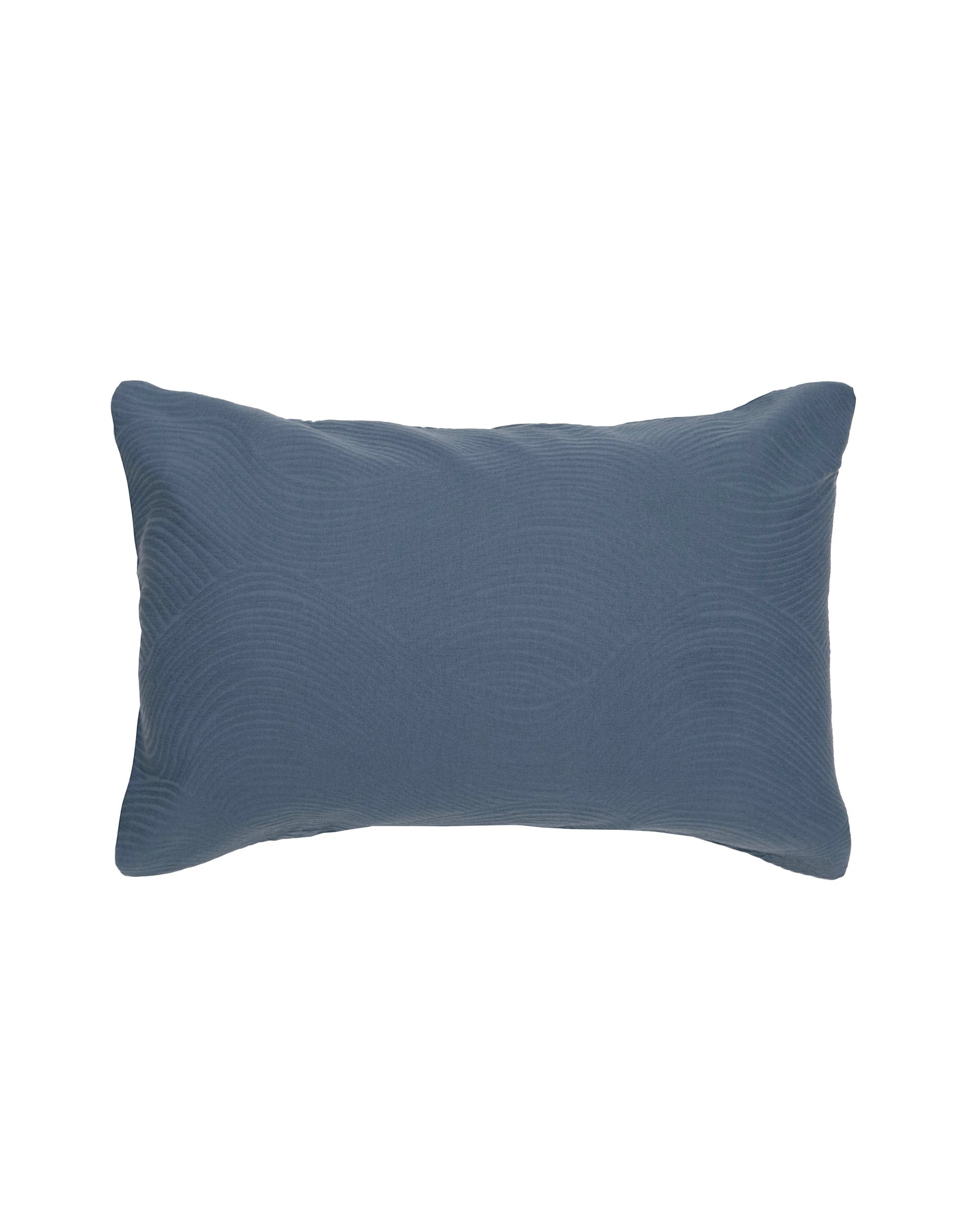 2 Bambury Tide Jacquard Cotton-Polyester Blend  Easy Care Machine Washable  Quilt Cover Set  Denim - Queen Bed - Blue, 2 of 4