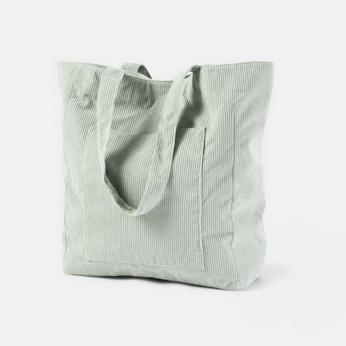 2 Corduroy Tote Bag Soft Khaki, 2 of 5