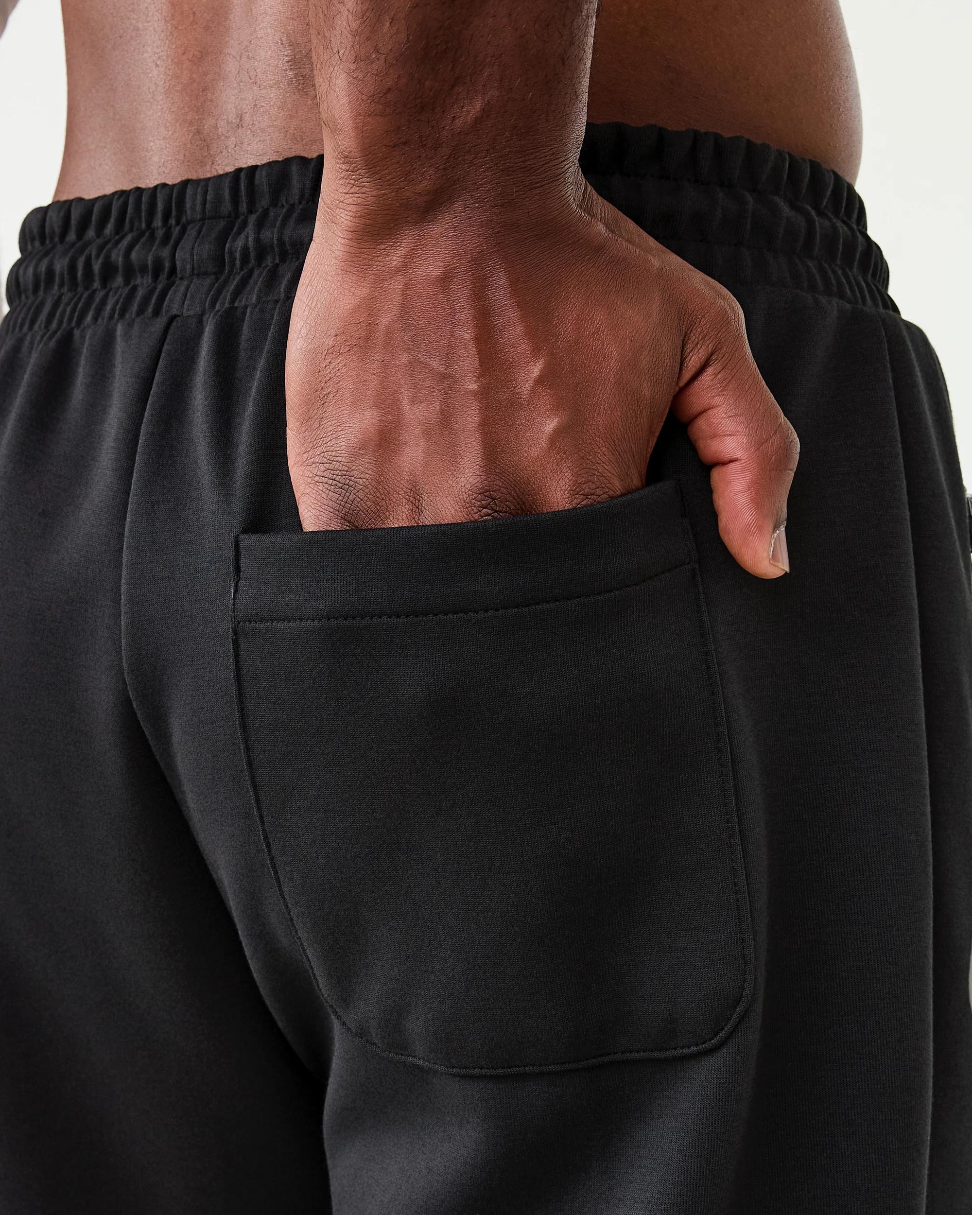 6 Active Mens Sports Straight Leg Trackpants Black, 6 of 6