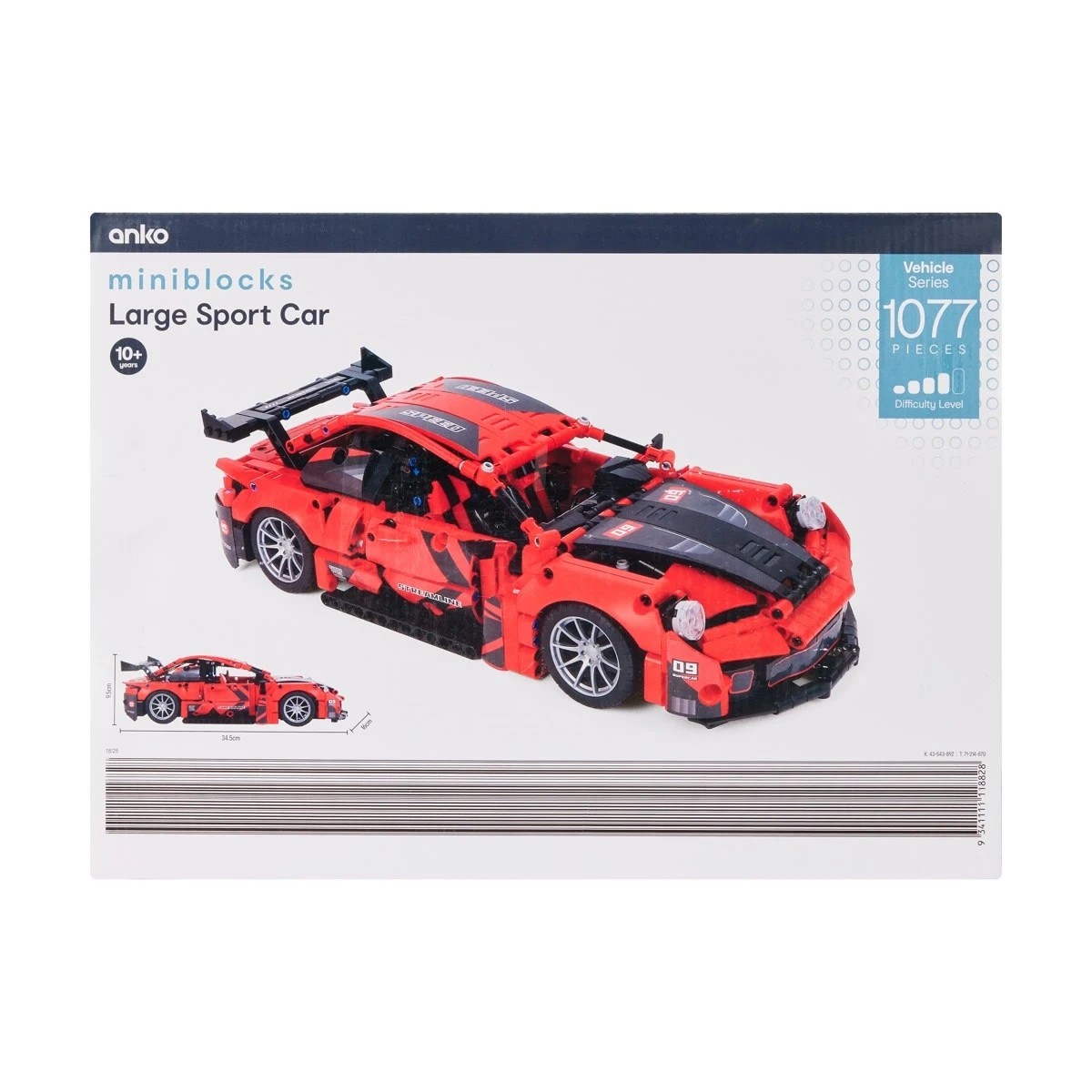 4 1077 Piece Mini Blocks Vehicle Series: Large Sport Car, 4 of 4