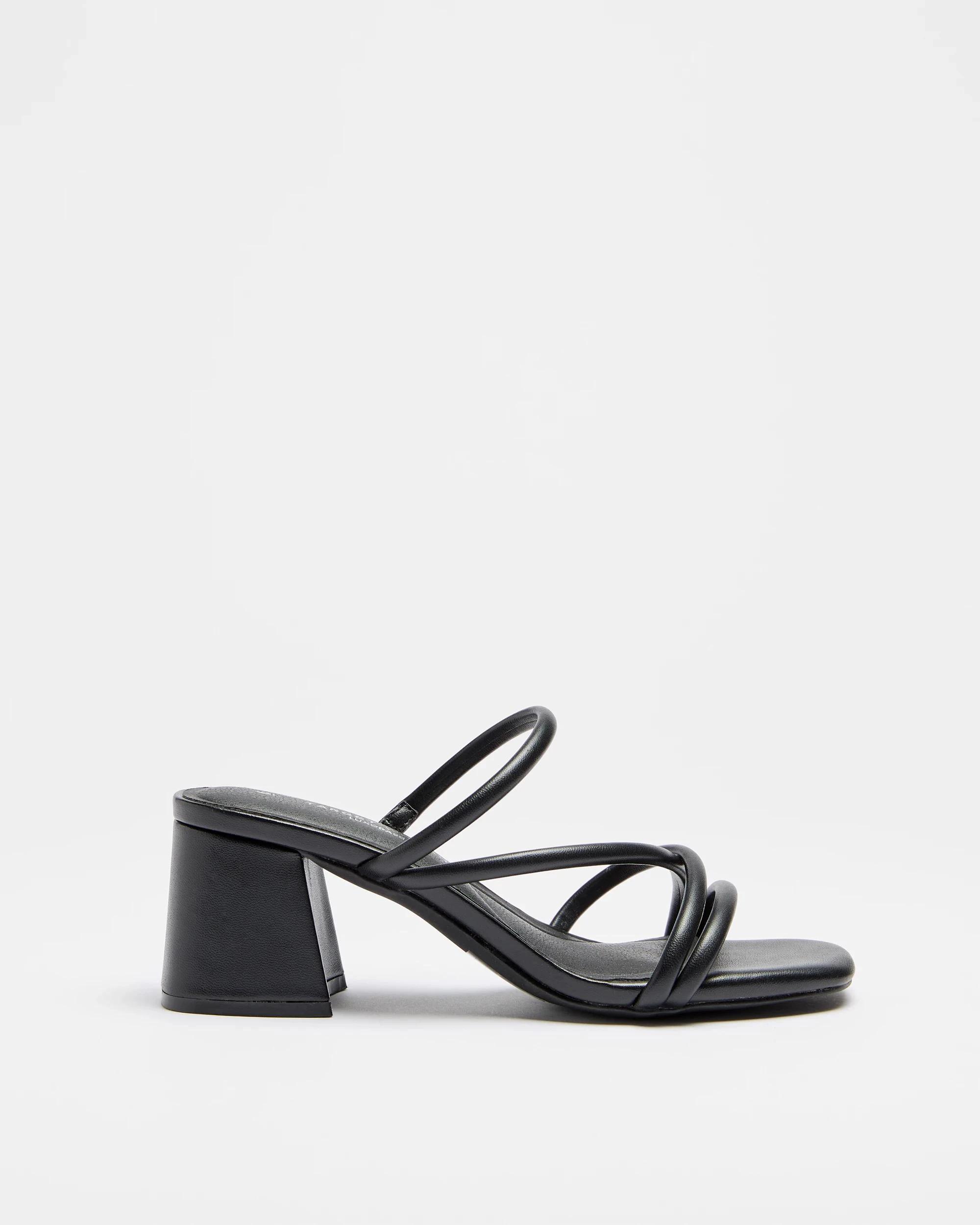 1 Target Woman Womens Strappy Mid Block Heel - Manny BLACK, 1 of 3