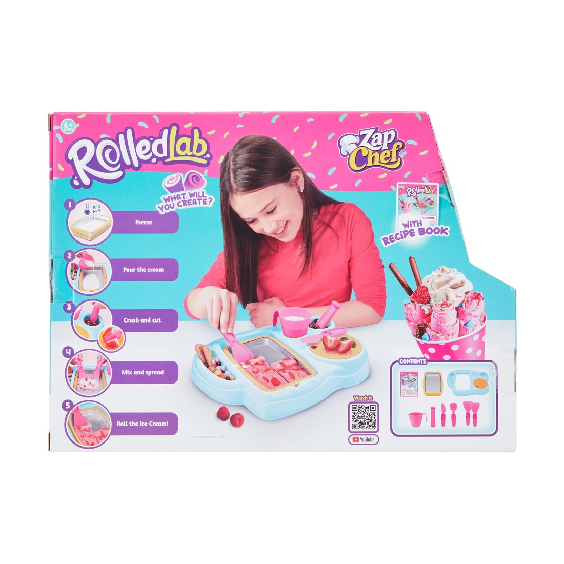 6 Zap Chef Rolled Lab Make Your Own Ice Cream Creations Set, 6 of 6