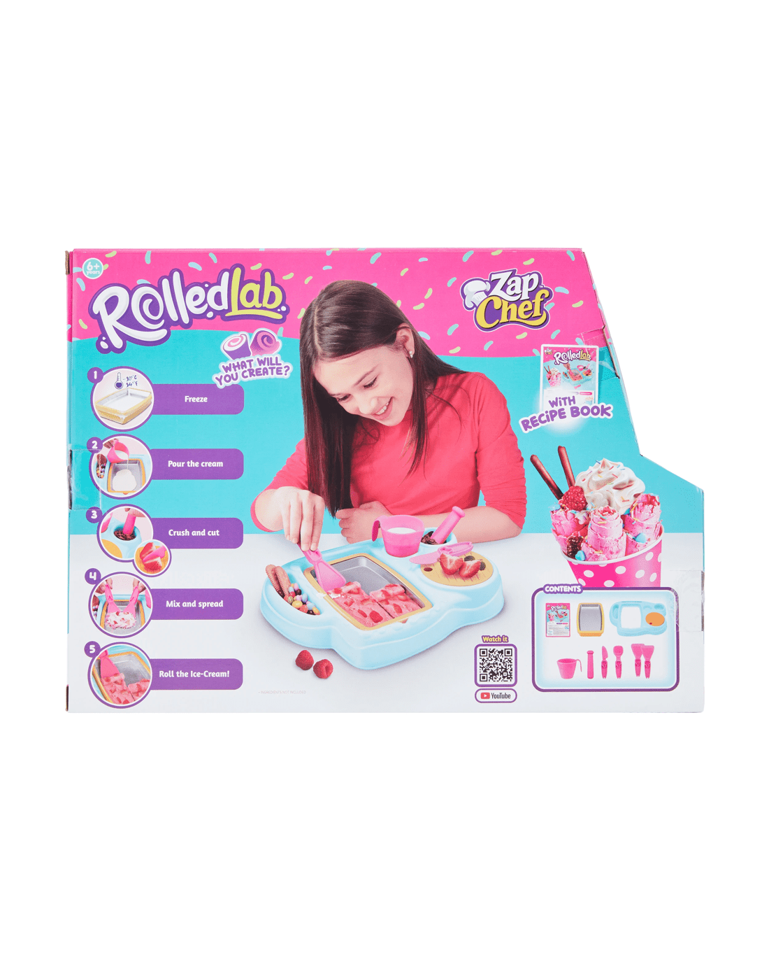 6 Zap Chef Rolled Lab Make Your Own Ice Cream Creations Set, 6 of 6