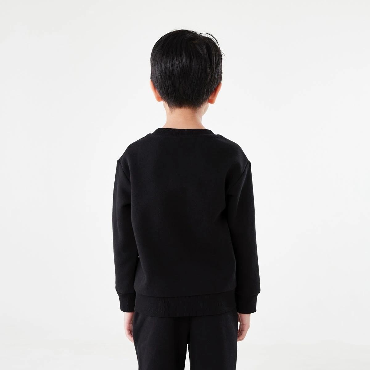 2 Print Crew Neck Sweatshirt Blk Monst, 2 of 8