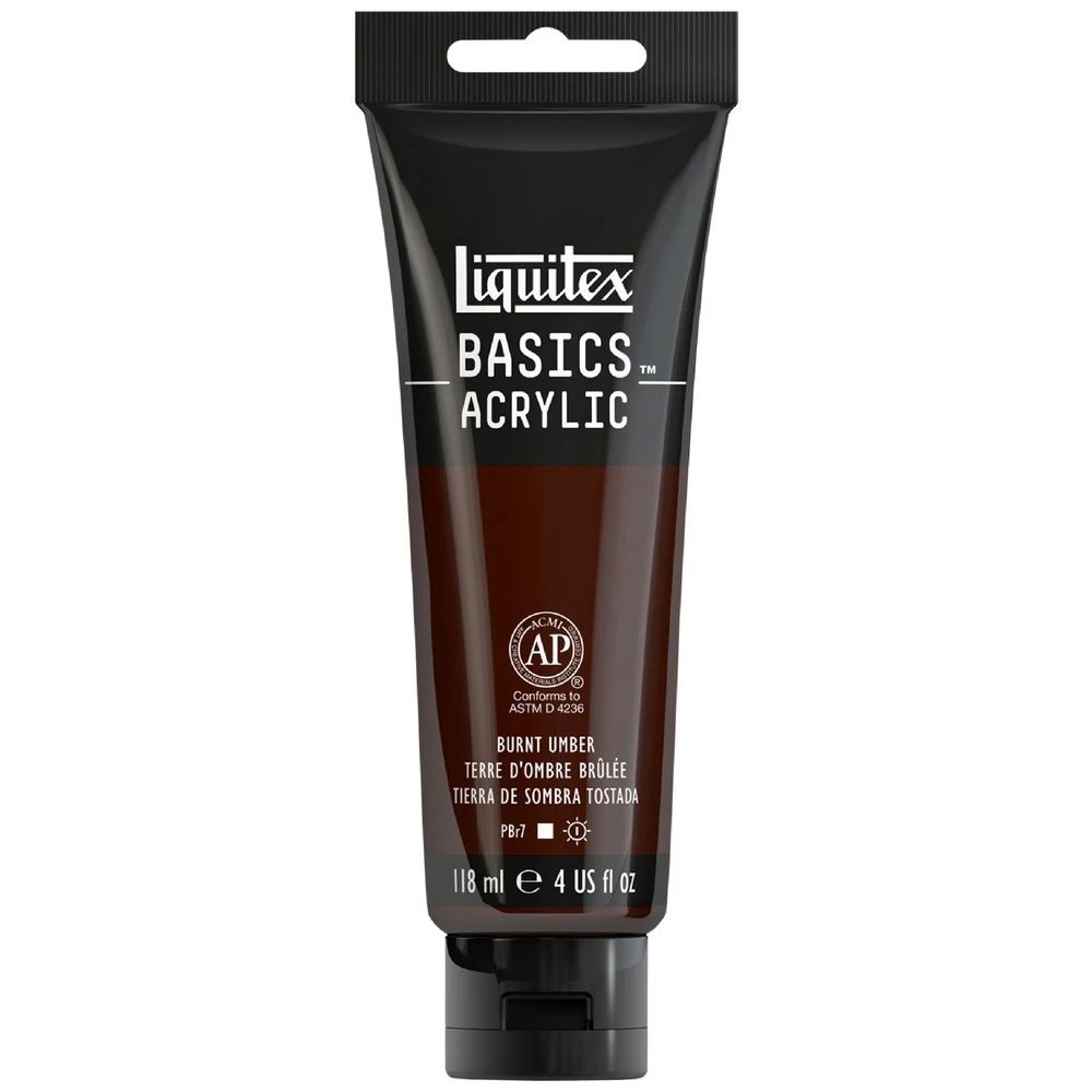 1 Liquitex Basics 118mL Paint Burnt Umber, 1 of 5