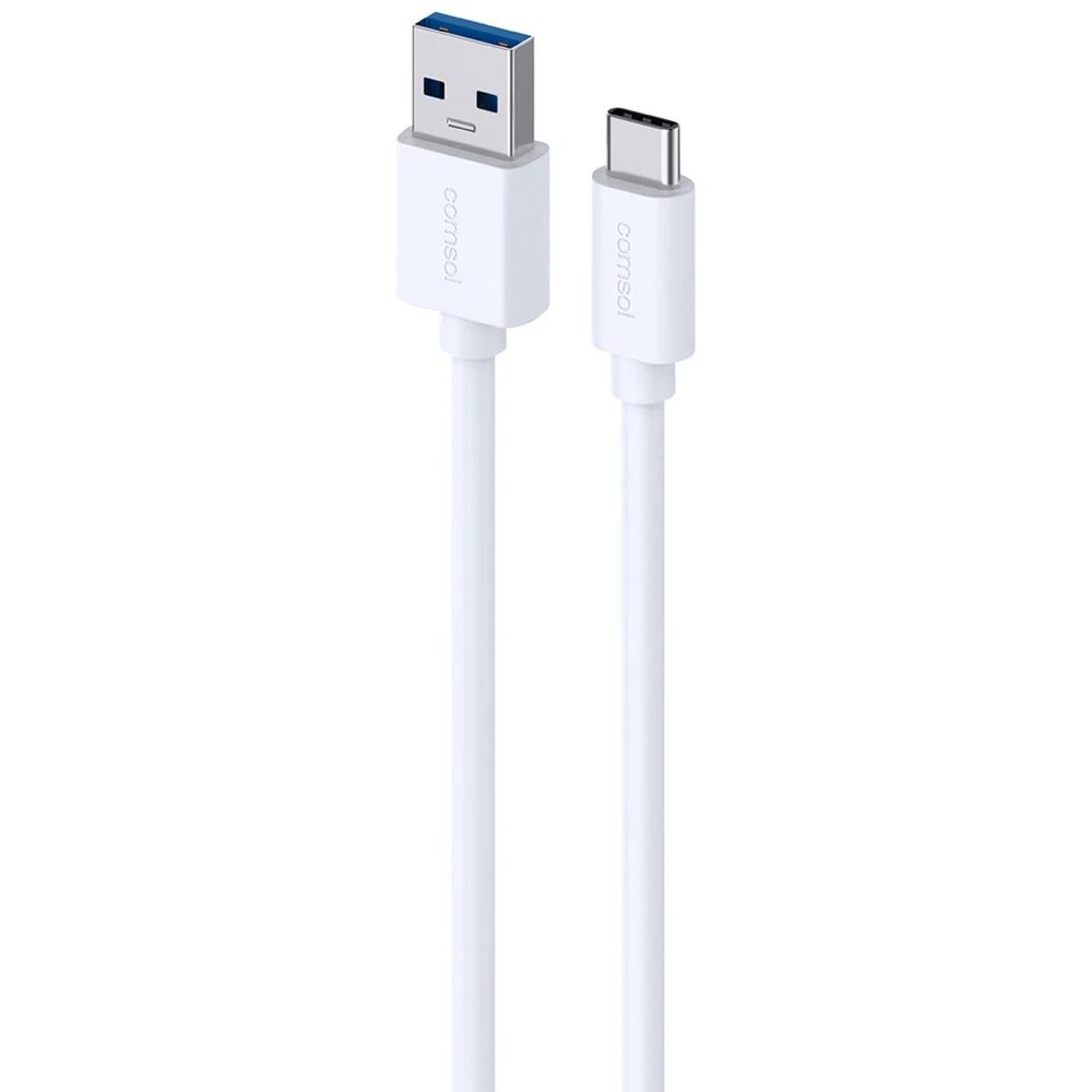 1 Comsol USB-A to USB-C USB 3.0 Cable 1.2m White, 1 of 3