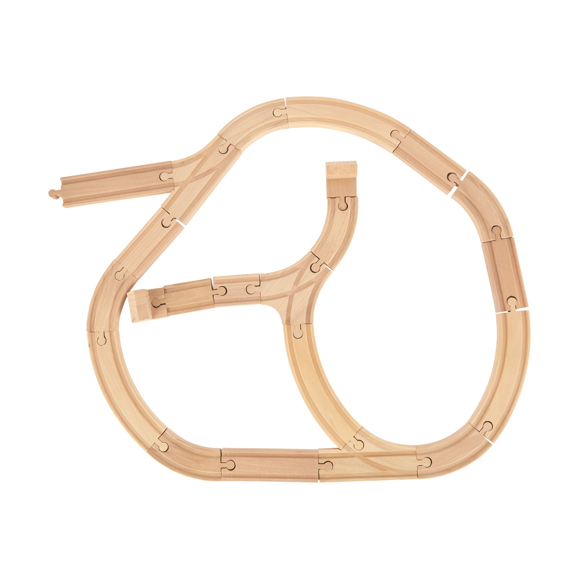 5 25 Piece Wooden Train Track Set, 5 of 10