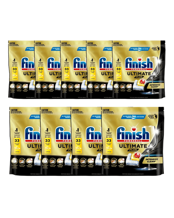 Finish Ultimate Plus Dishwasher Tablets Lemon 33'S  X9