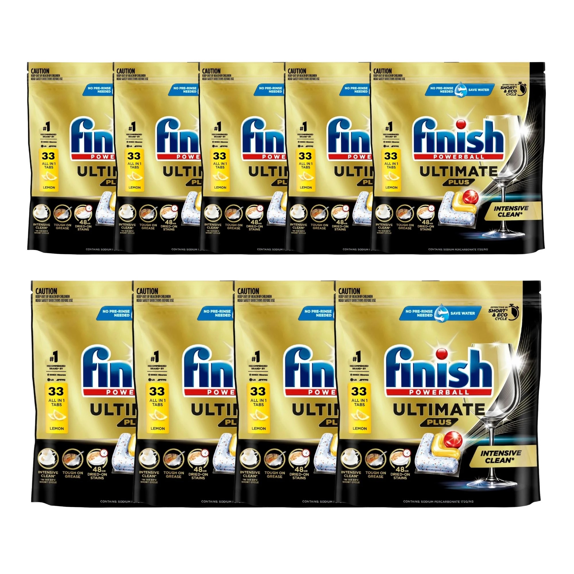 1 Finish Ultimate Plus Dishwasher Tablets Lemon 33'S  X9, 1 of 1