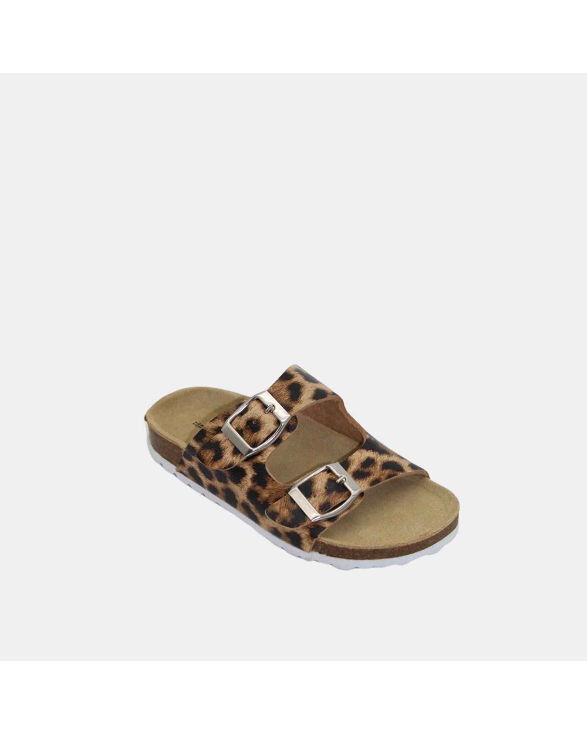 3 Human Shoes Molly Girls Buckled Sandal Slip On Moulded Sole Pink OCELOT, 3 of 4