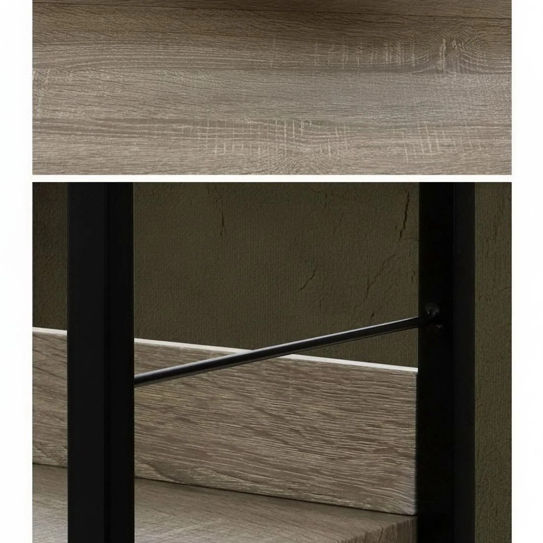 5 Artiss Bookshelf 4 Tiers - NOE  and Oak - Natural, 5 of 6