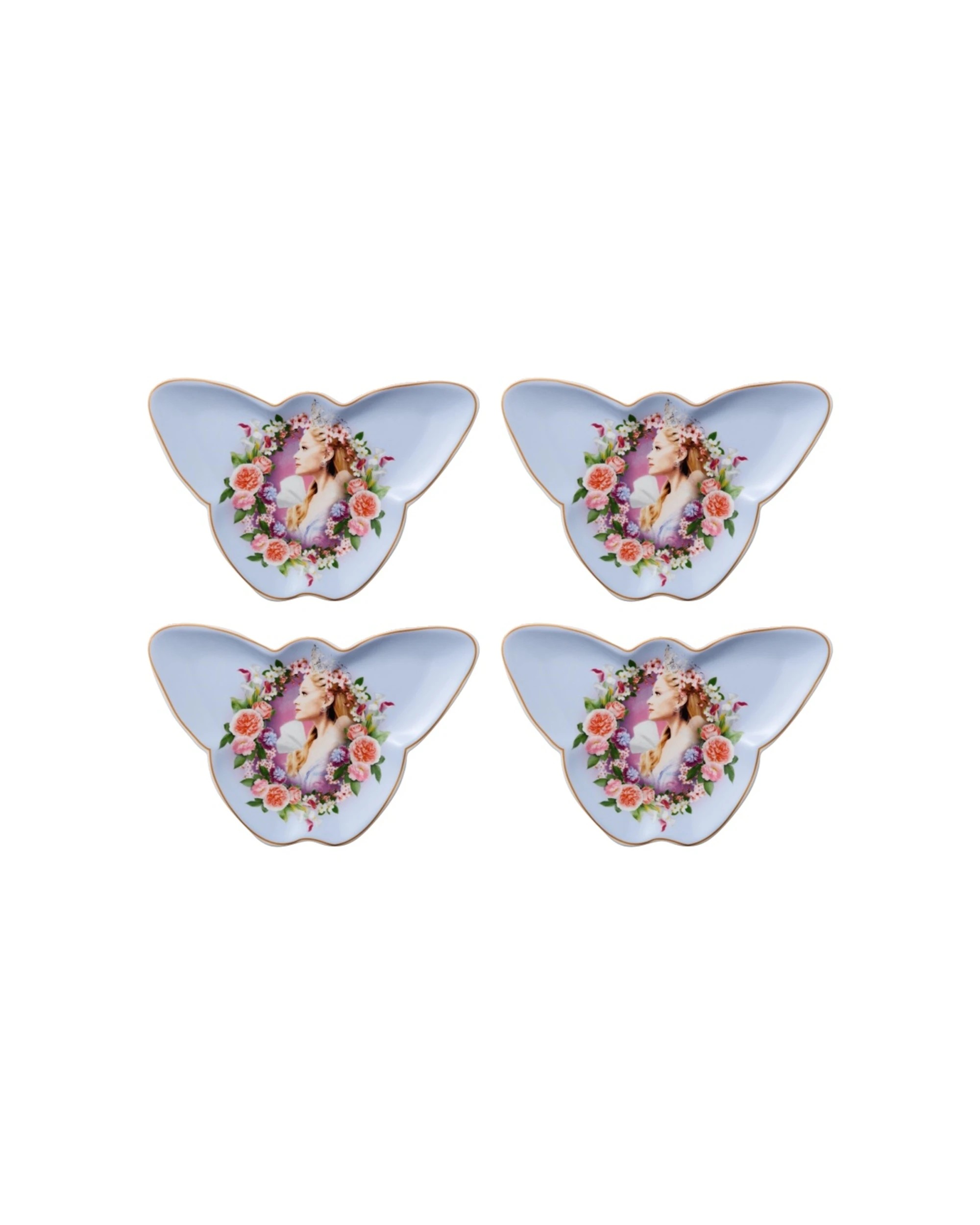 1 Maxwell & Williams 4x Wicked Themed Porcelain Trinket Plate Dish Set 16.5cm Lovelier - Multi, 1 of 2