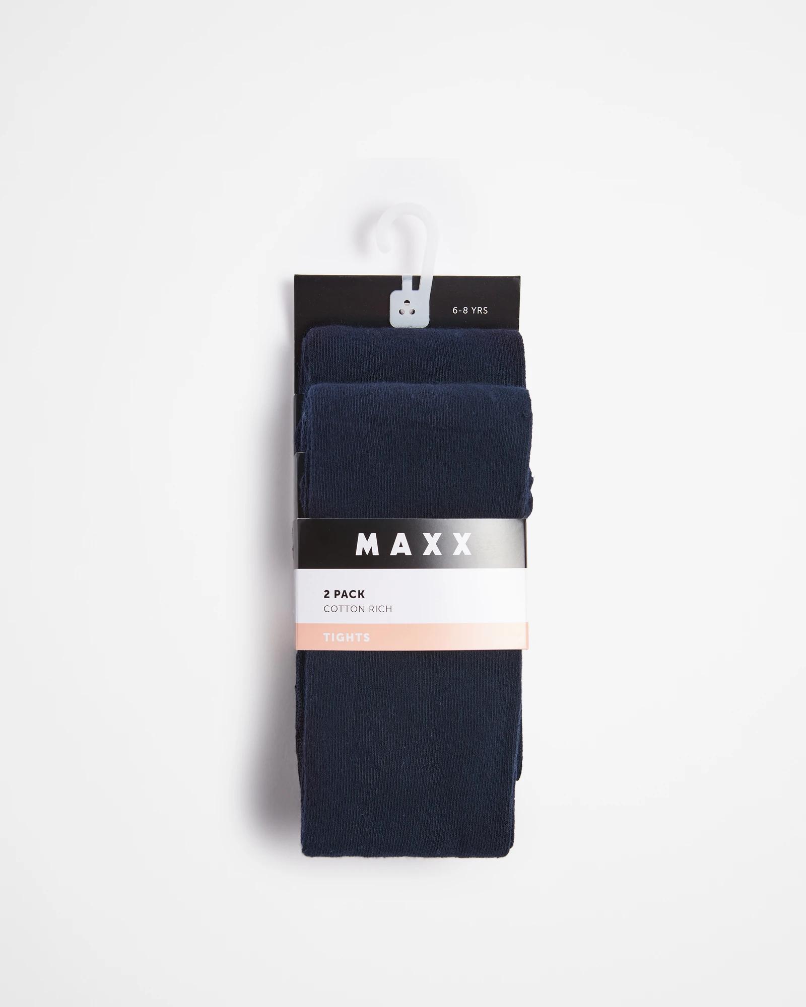 3 School Maxx Girls Tights 2 Pack NAVY BLUE, 3 of 3