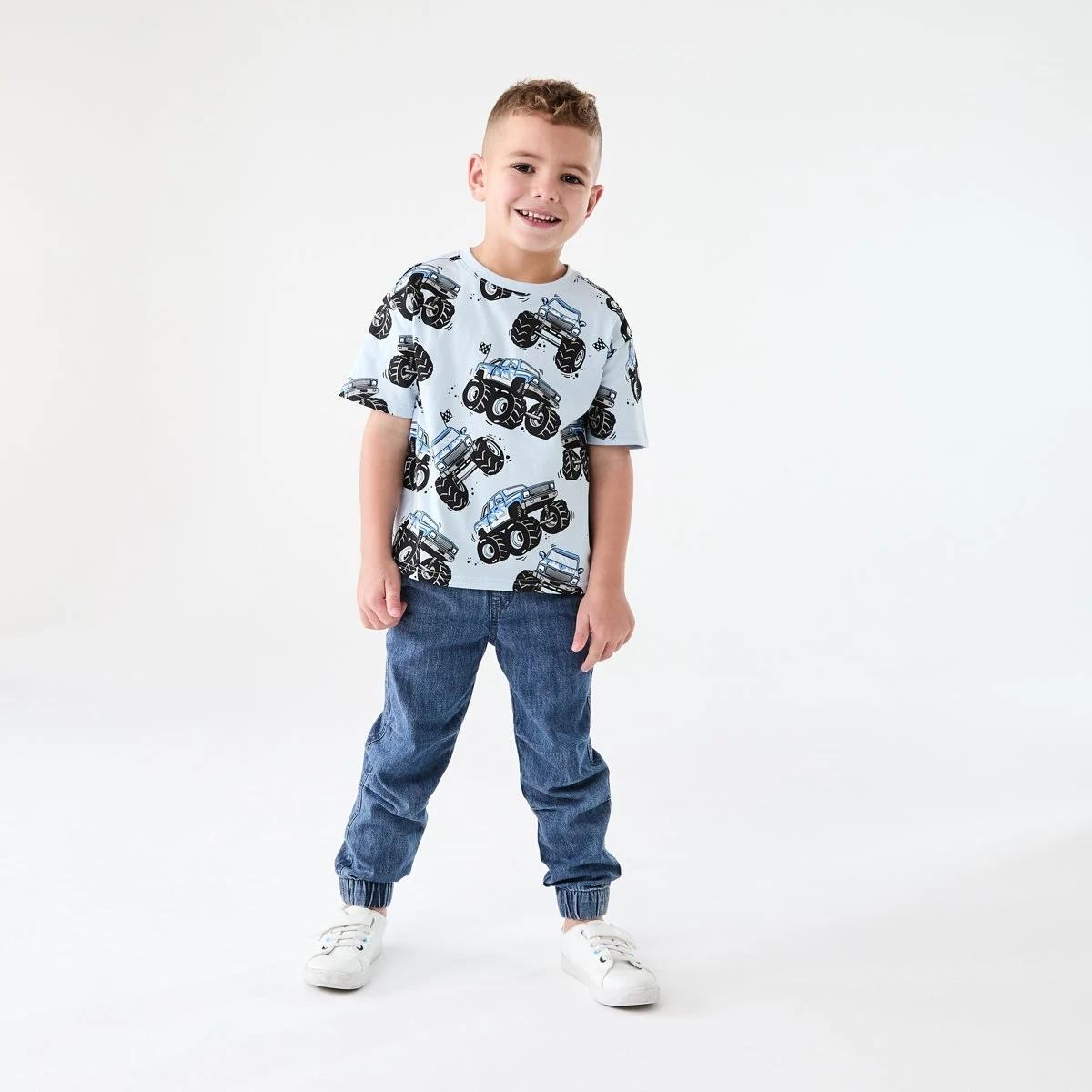 5 All Over Print T-shirt MONSTER TRUCK BLUE, 5 of 6