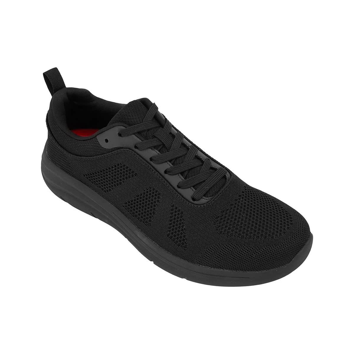 1 Slip Resistant Lace Up Sneakers Black, 1 of 5