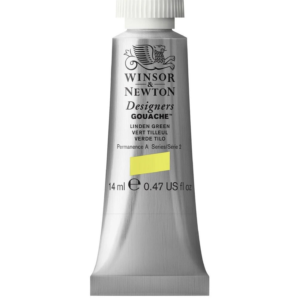1 Winsor & Newton Designers Gouache 14mL Linden Green S2, 1 of 1