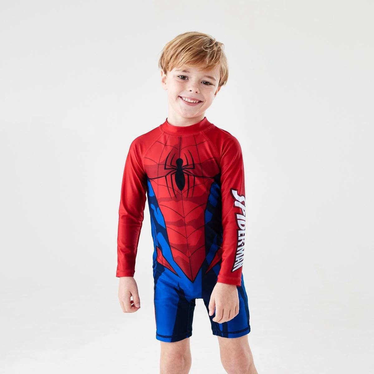 1 Spider-Man License Long Sleeve Swimsuit SPIDERMAN, 1 of 7