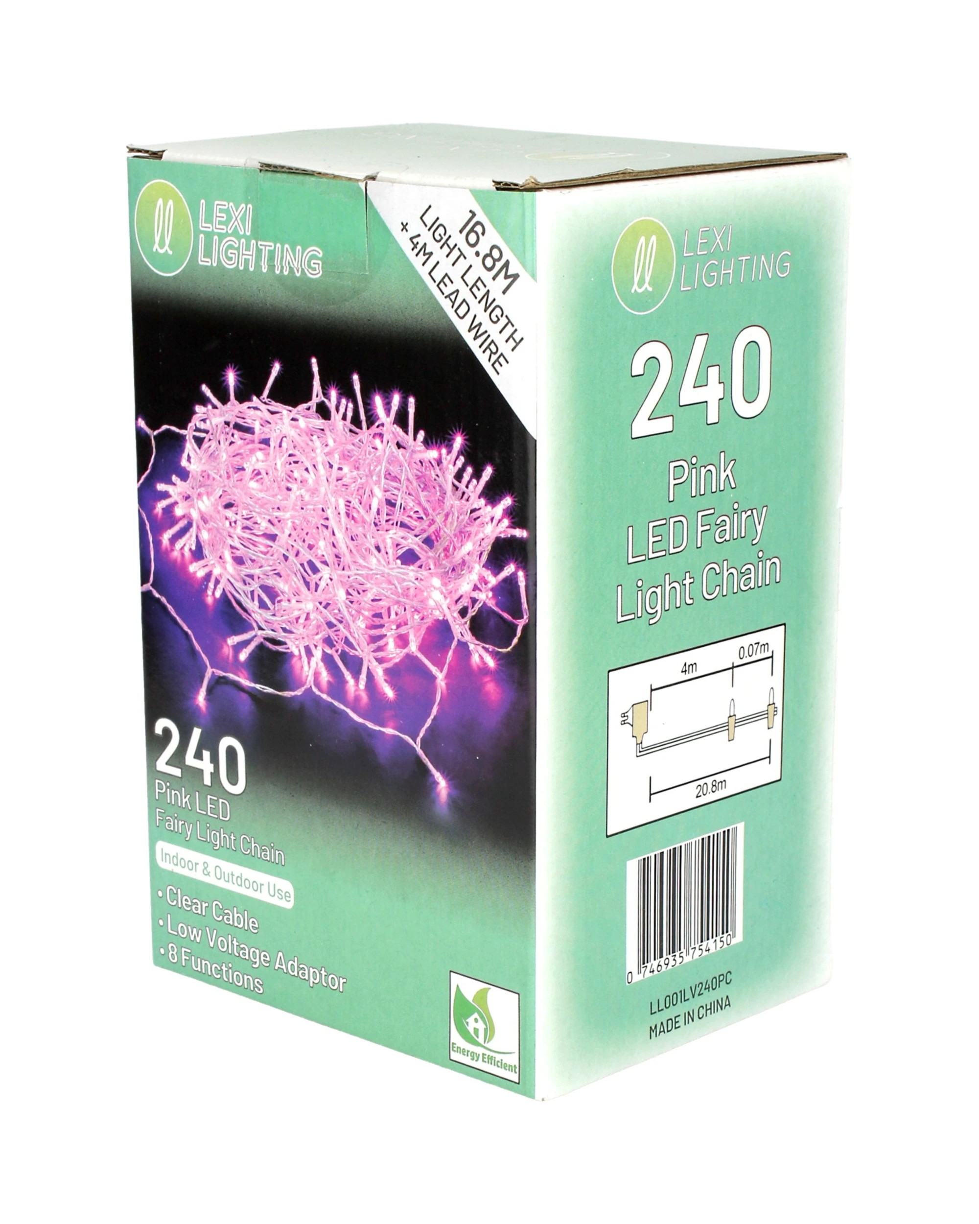 2 Lexi Lighting 240 Pink LED Fairy Lights, 2 of 2