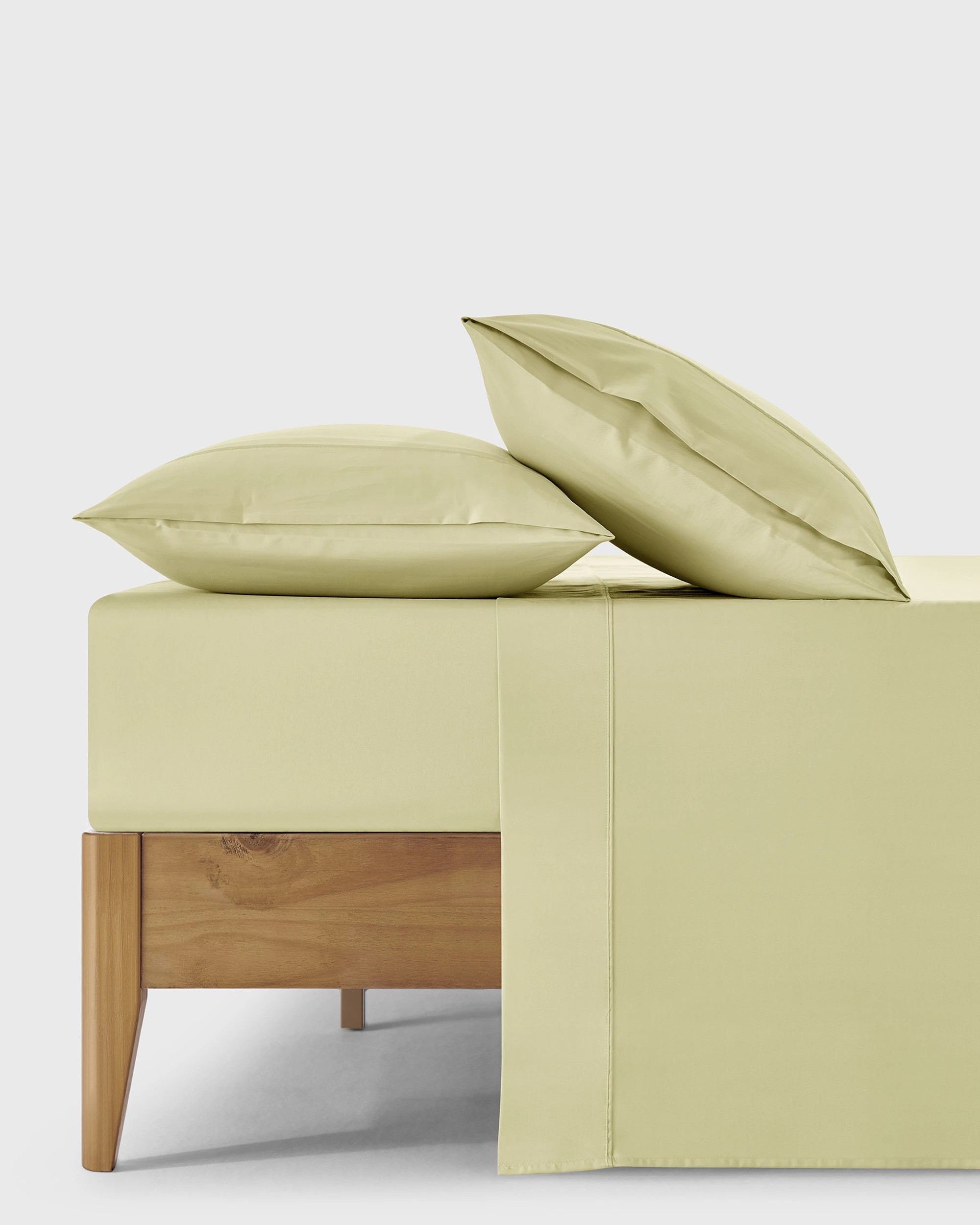 1 Dreamaker 400TC Premium Cotton Sateen Sheet Set - Queen Bed - Citron, 1 of 7