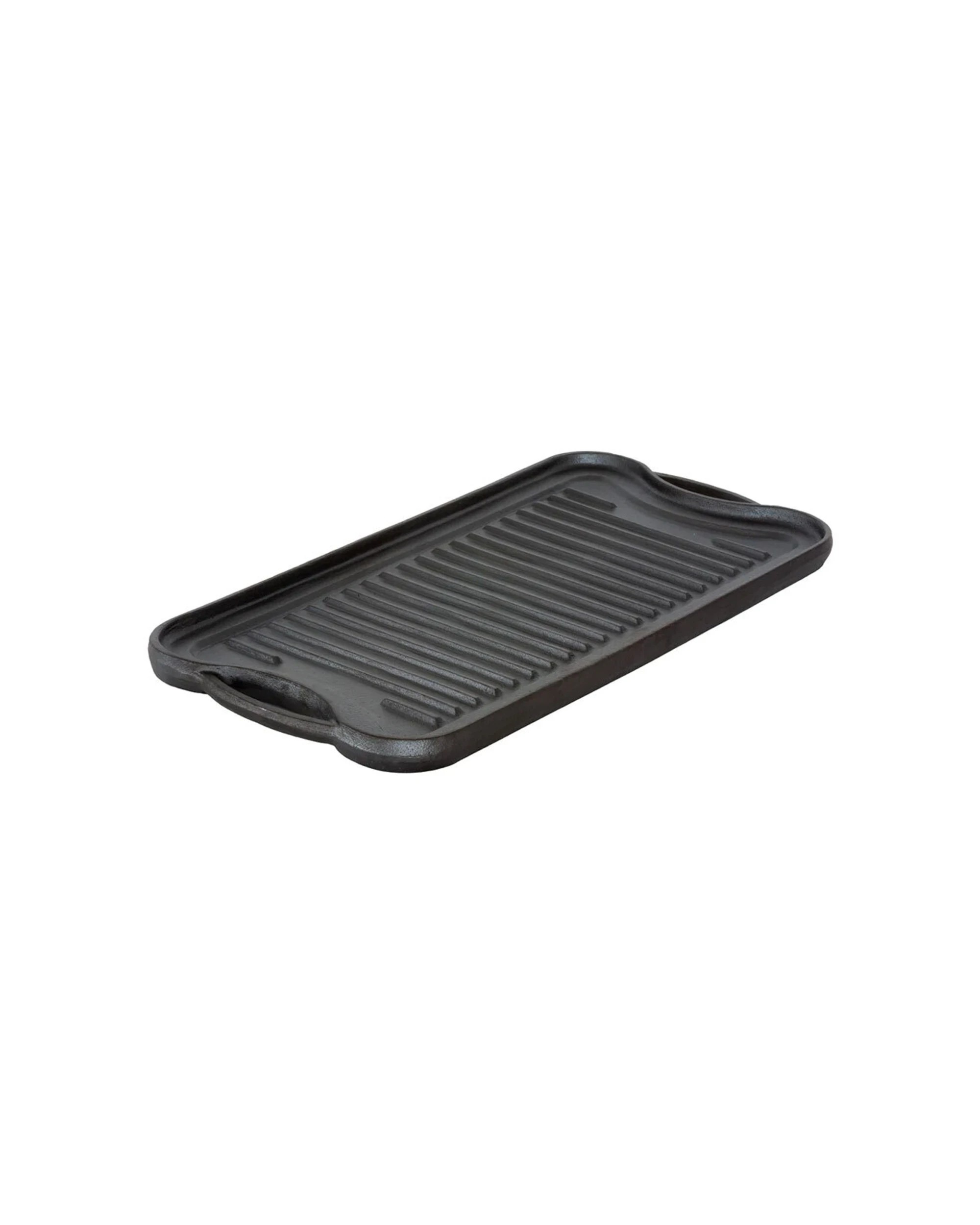 1 Healthy Choice Oil-seasoned Reversible Cast Iron Griddle/grill Plate 50x25cm - Black, 1 of 5
