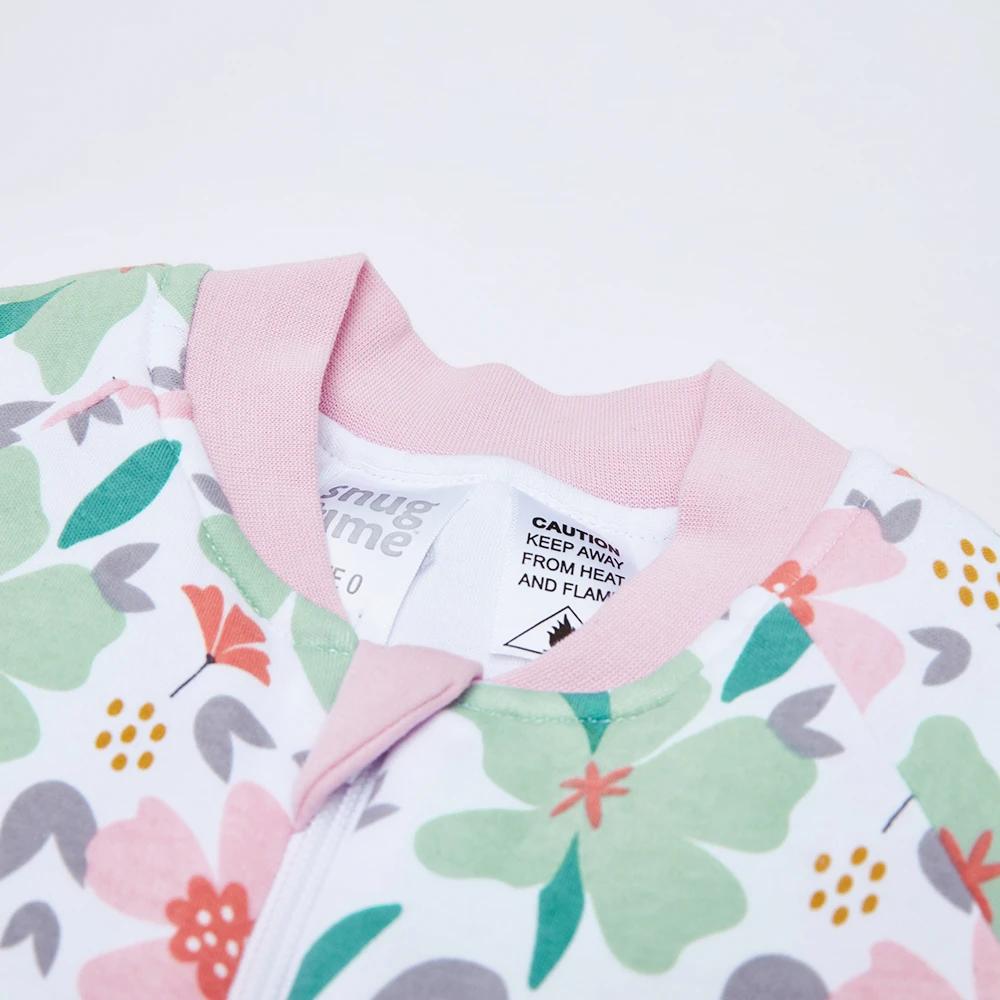 3 Snugtime Lined Footless Padded Blanket Sleeper FLoral size 2 FLORAL, 3 of 7
