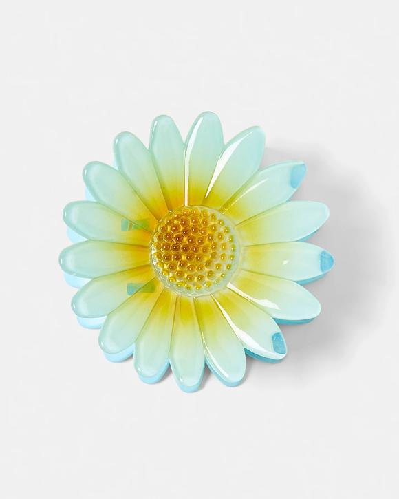 Blue Daisy Claw Hair Clip