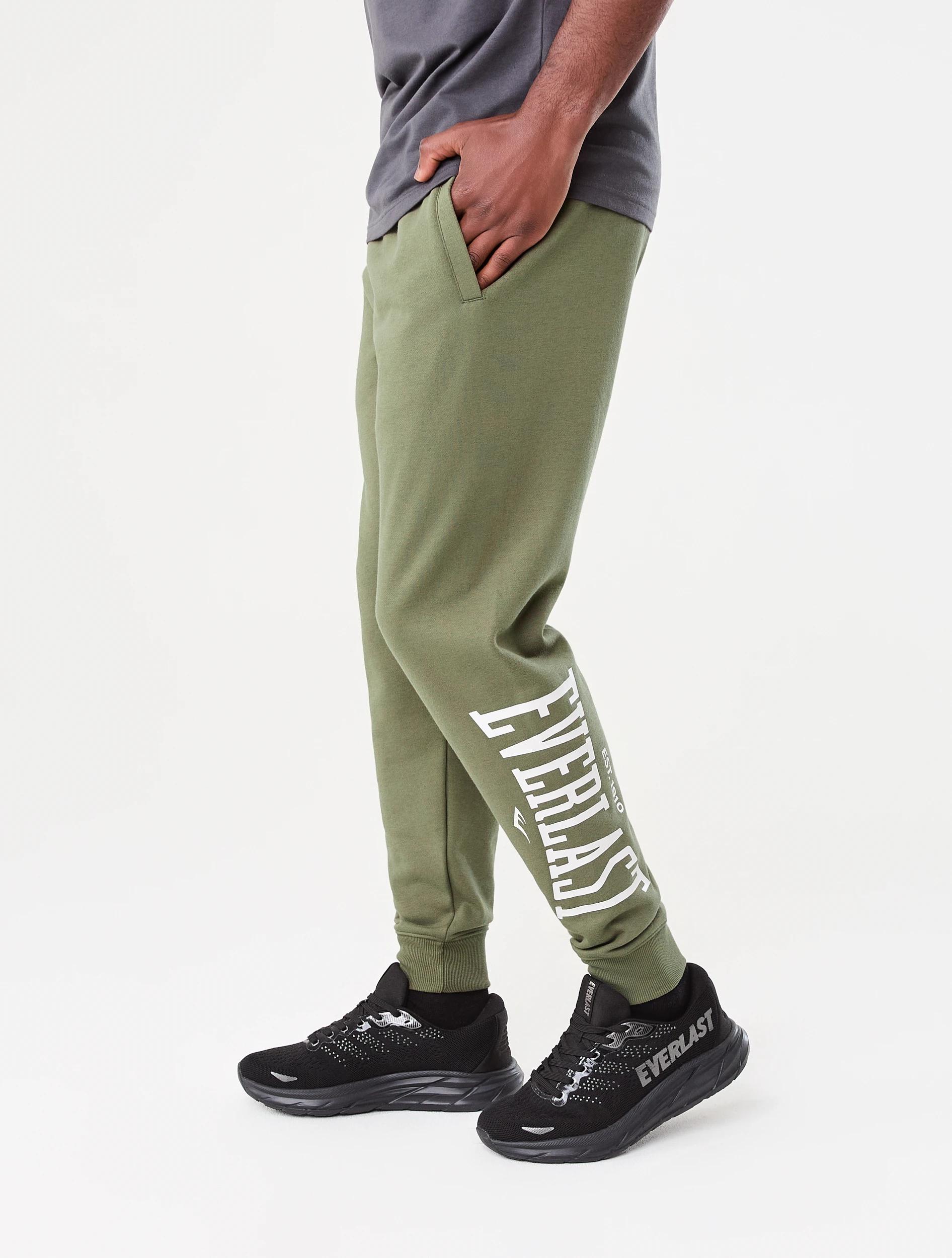 1 Everlast Mens Block Trackpants Olive, 1 of 7