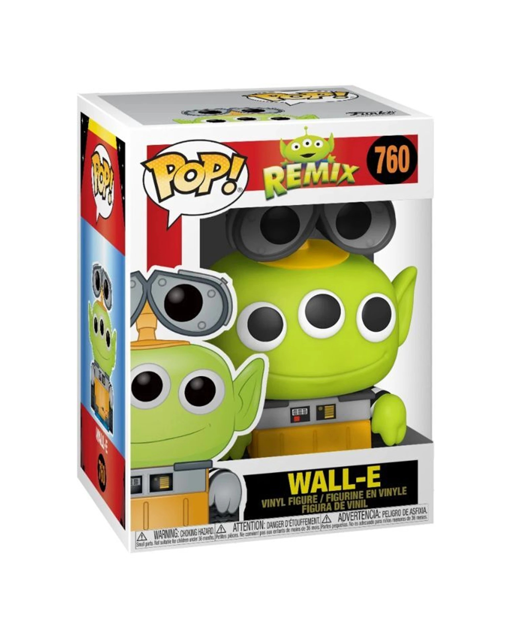 2 Pop Vinyl Figurine Pixar - Alien Remix Wall-E 10cm Vinyl Collectible Figure - Multi, 2 of 3