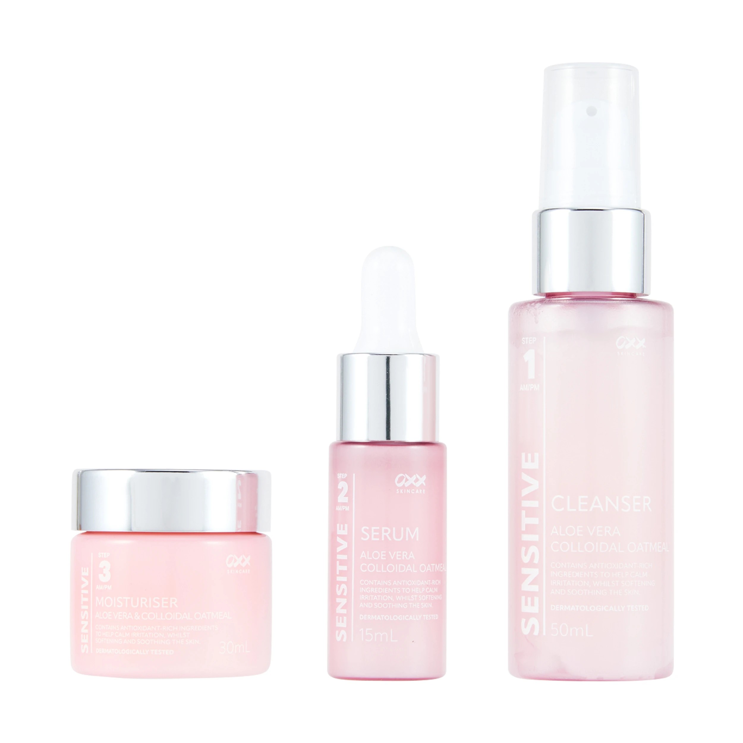 2 OXX Skincare AM/PM Sensitive Minis - Aloe Vera and Colloidal Oatmeal, 2 of 6