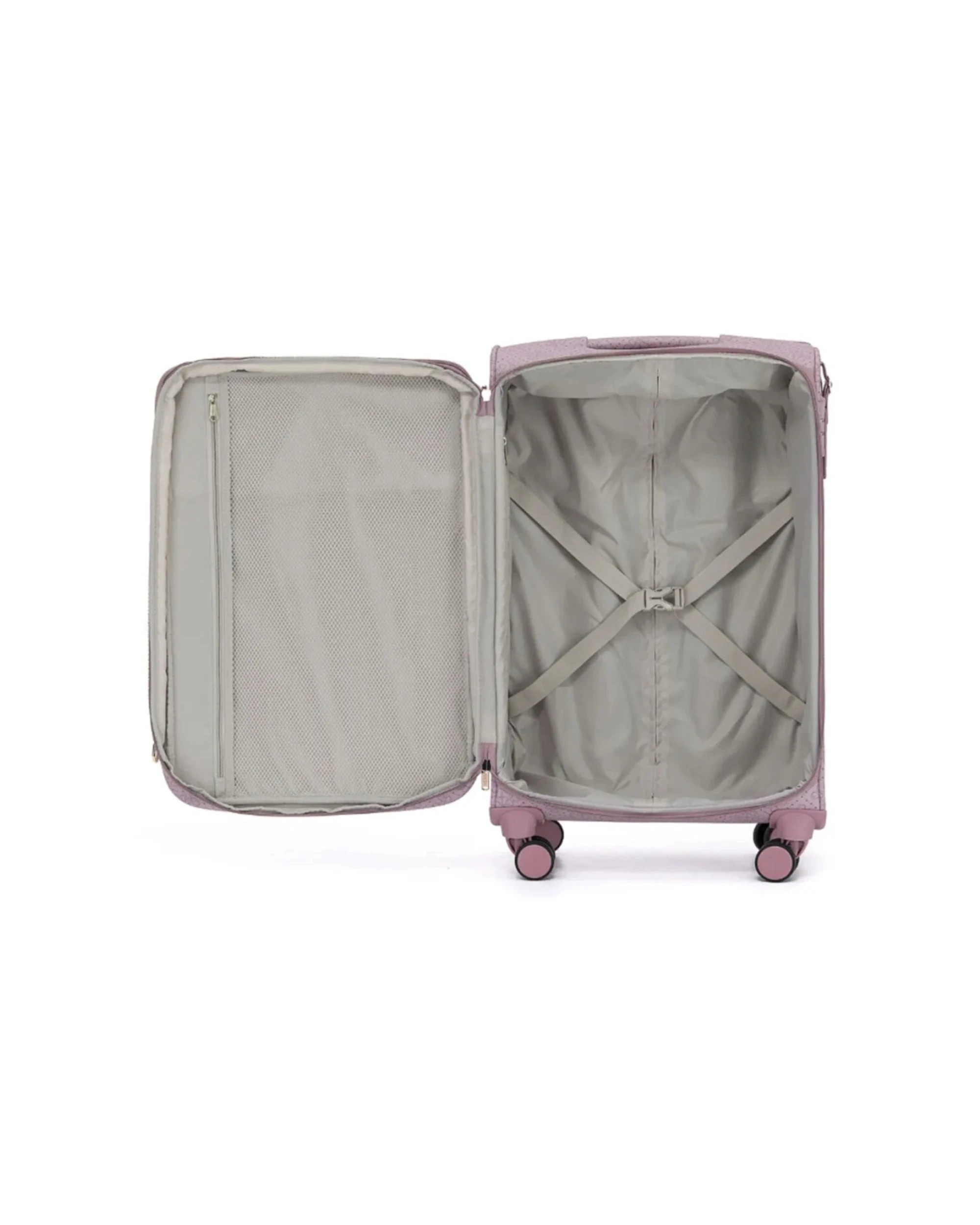 2 Tosca Willow 66 cm Medium Lightweight Expandable Suitcase Travel Luggage Misty Rose - Purple, 2 of 3