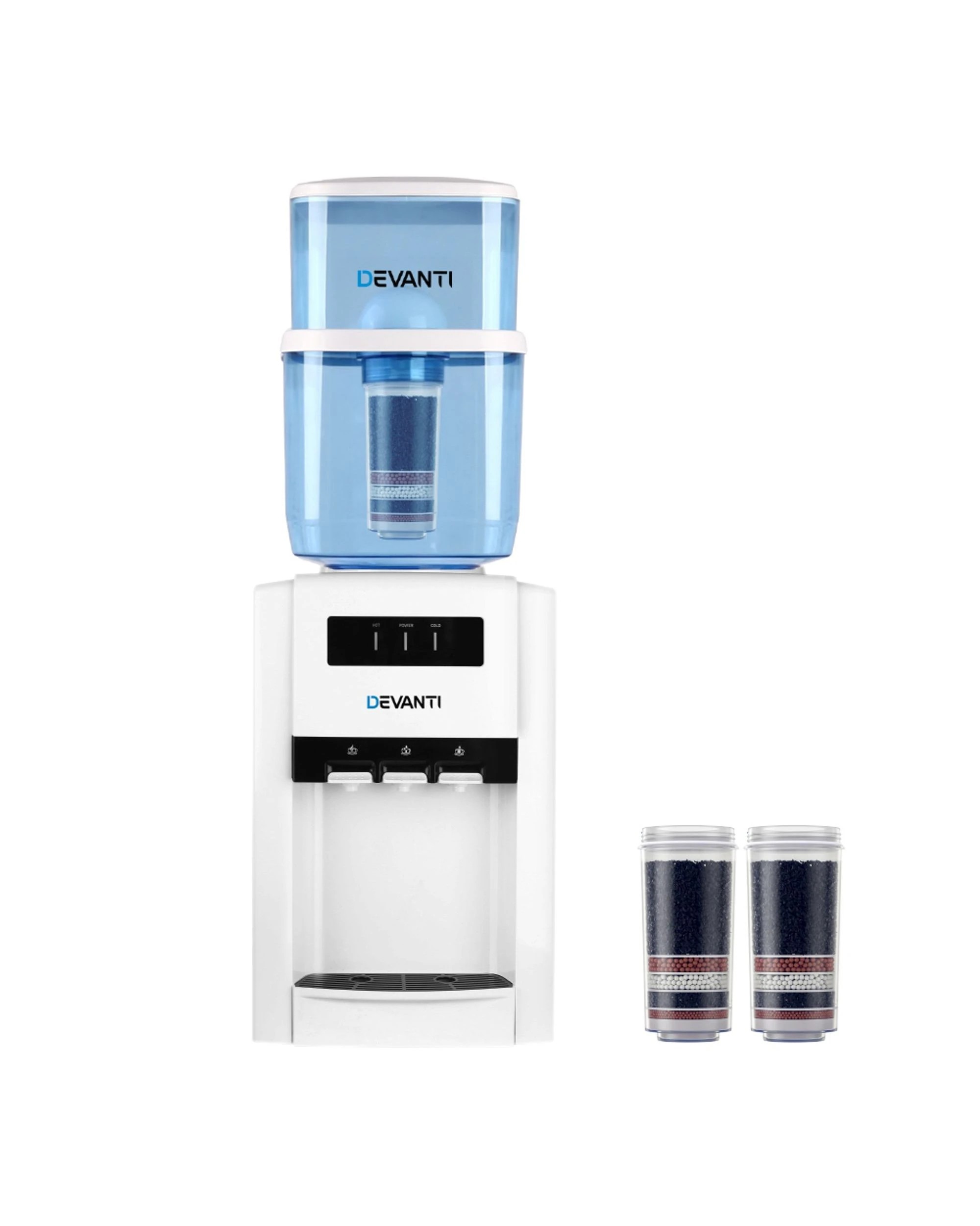 1 Devanti Water Cooler Dispenser Bench Top 22l W/2 Filter
 - Multi, 1 of 3