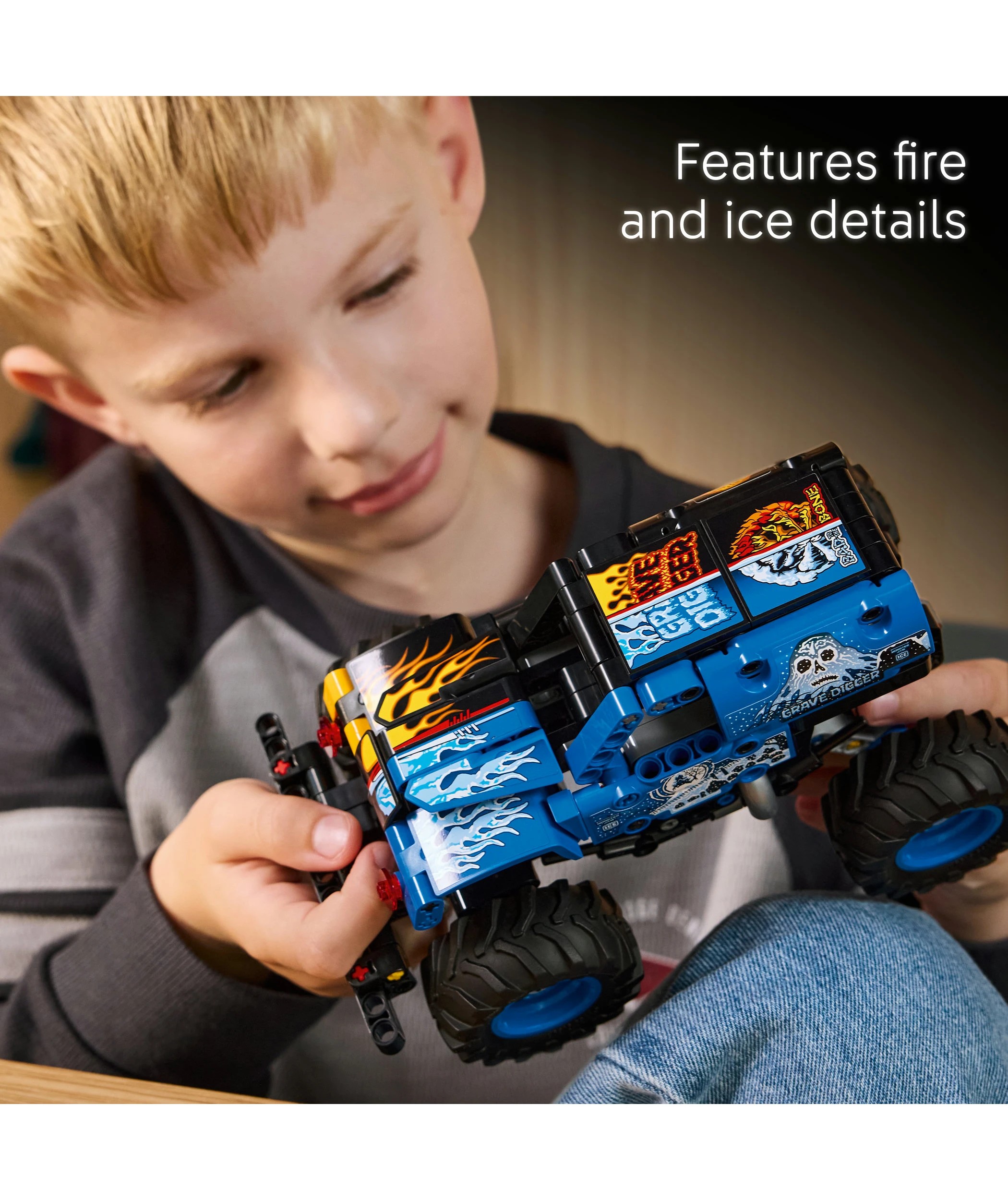 6 LEGO Technic Monster Jam Grave Digger Fire and Ice 42219, 6 of 10