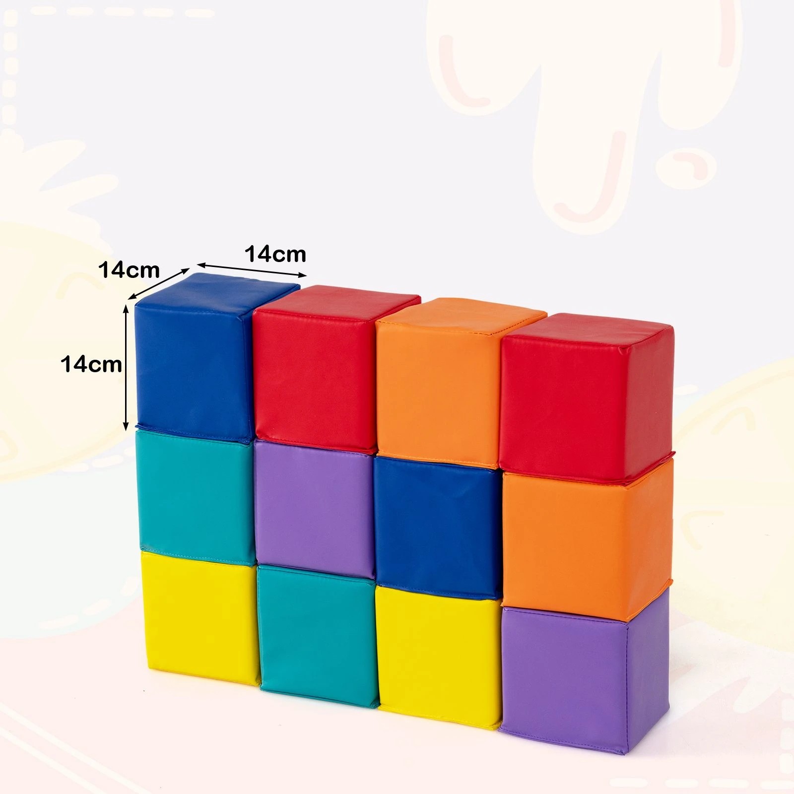 2 Costway Foam Building Blocks Indoor Active Toys Climb & Crawl, 2 of 2