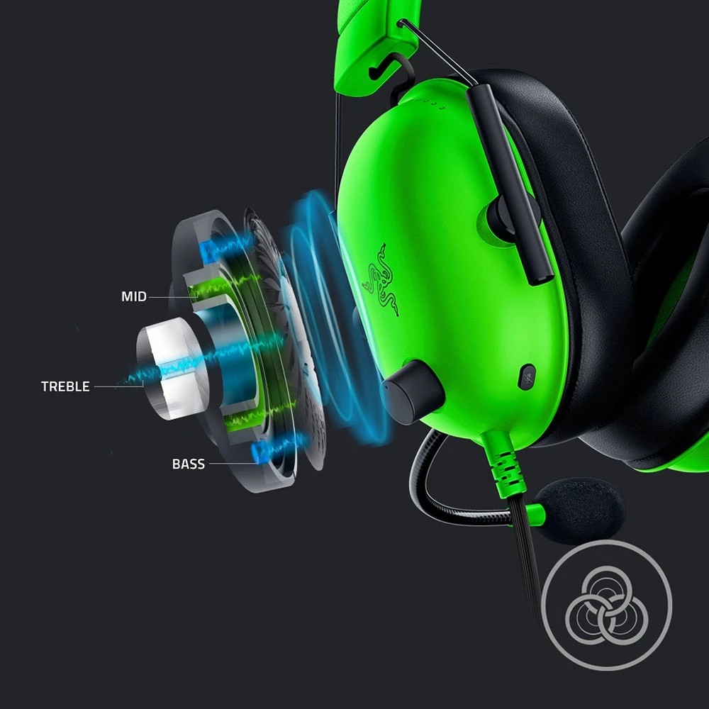 3 Razer BlackShark V2 X Wired Gaming Headset - Green
 - Green, 3 of 3