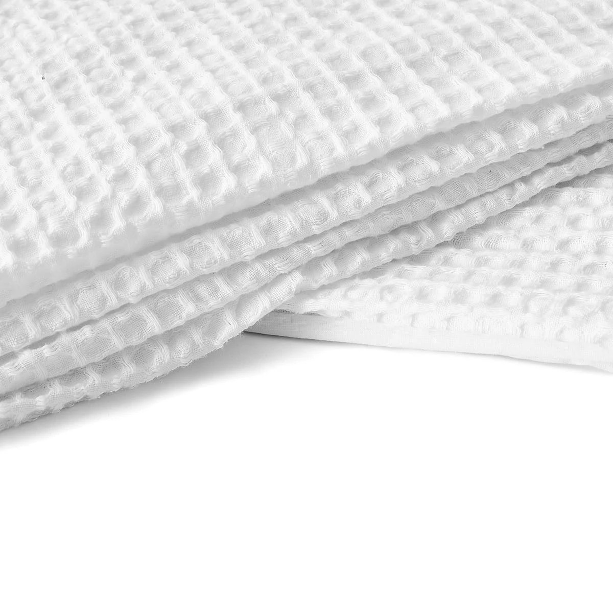6 Waffle Cotton Quilt Cover Set - King Bed, White, 6 of 6