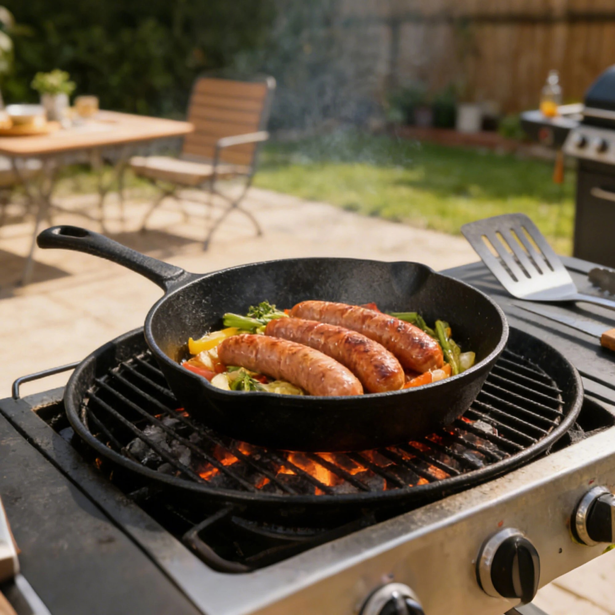 7 Toque Non Stick Frying Pan Cast Iron  20cm, 7 of 9