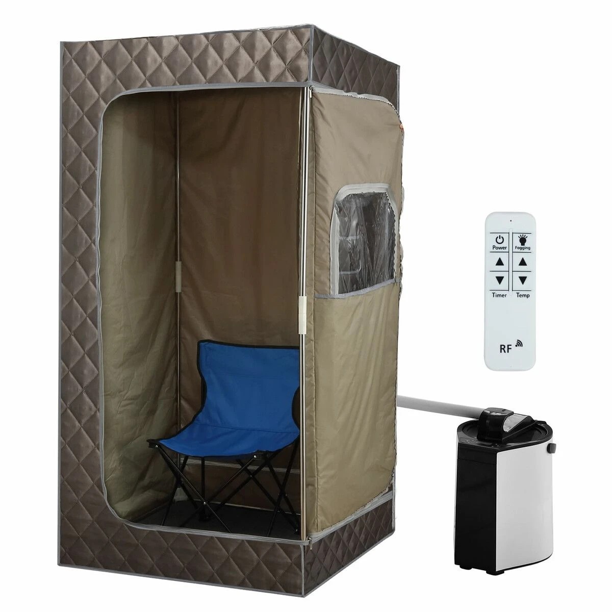 3 Maxkon Sauna Steam Tent Foldable Steamer Heating Spa Portable  With Chair Remote Control, 3 of 3