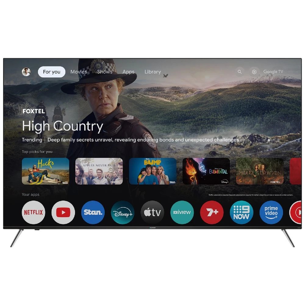1 Blaupunkt 75" 4K Ultra HD QLED Google TV, 1 of 5