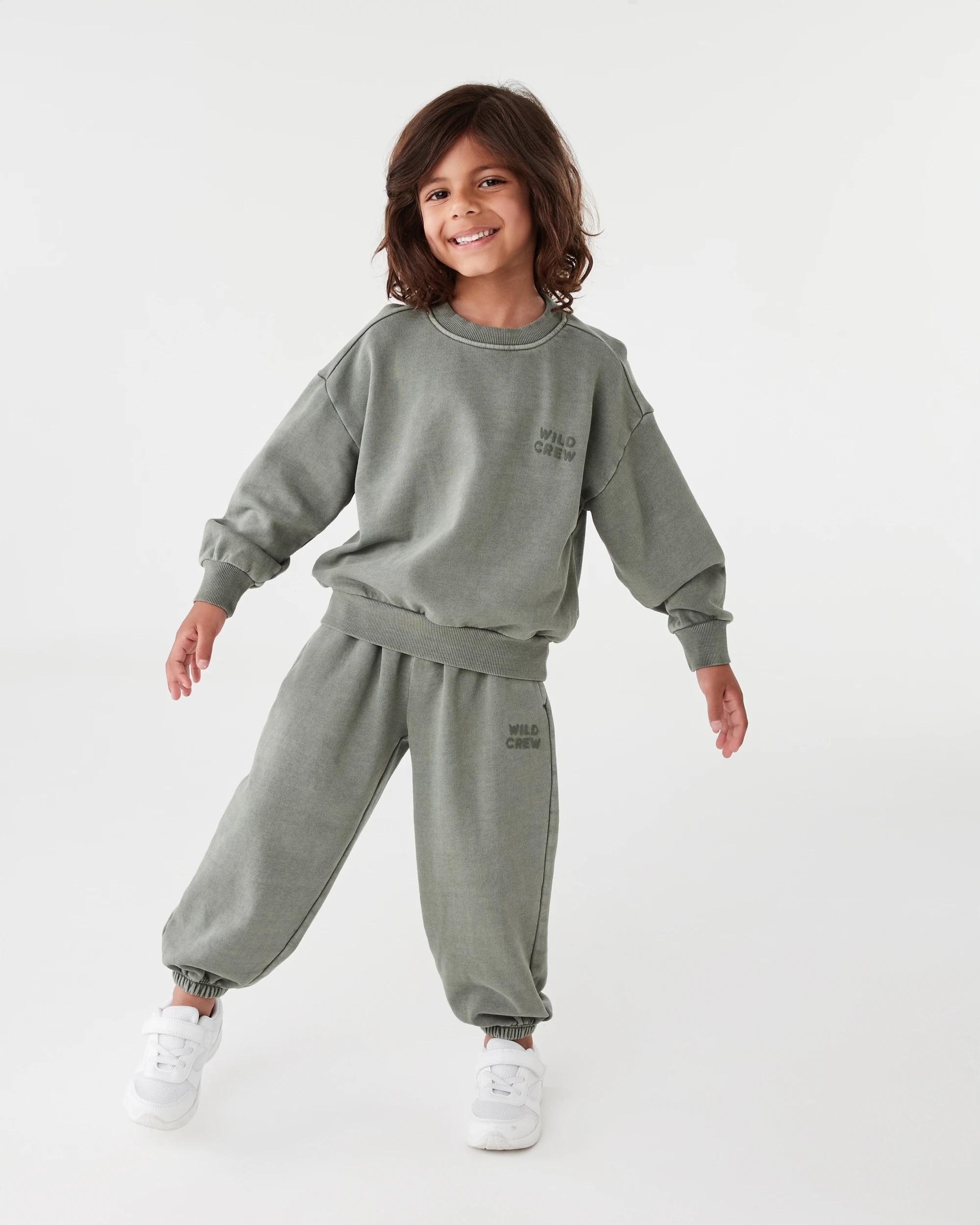 6 Oversized Washed Crew Neck Sweatshirt Mnr Khk, 6 of 7