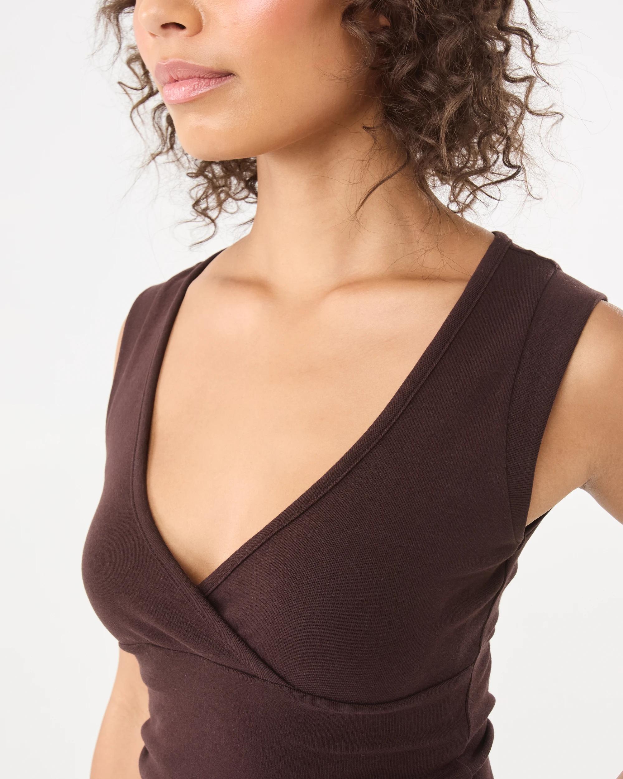 7 Sleeveless Cross Over Tank Choc Plum, 7 of 8