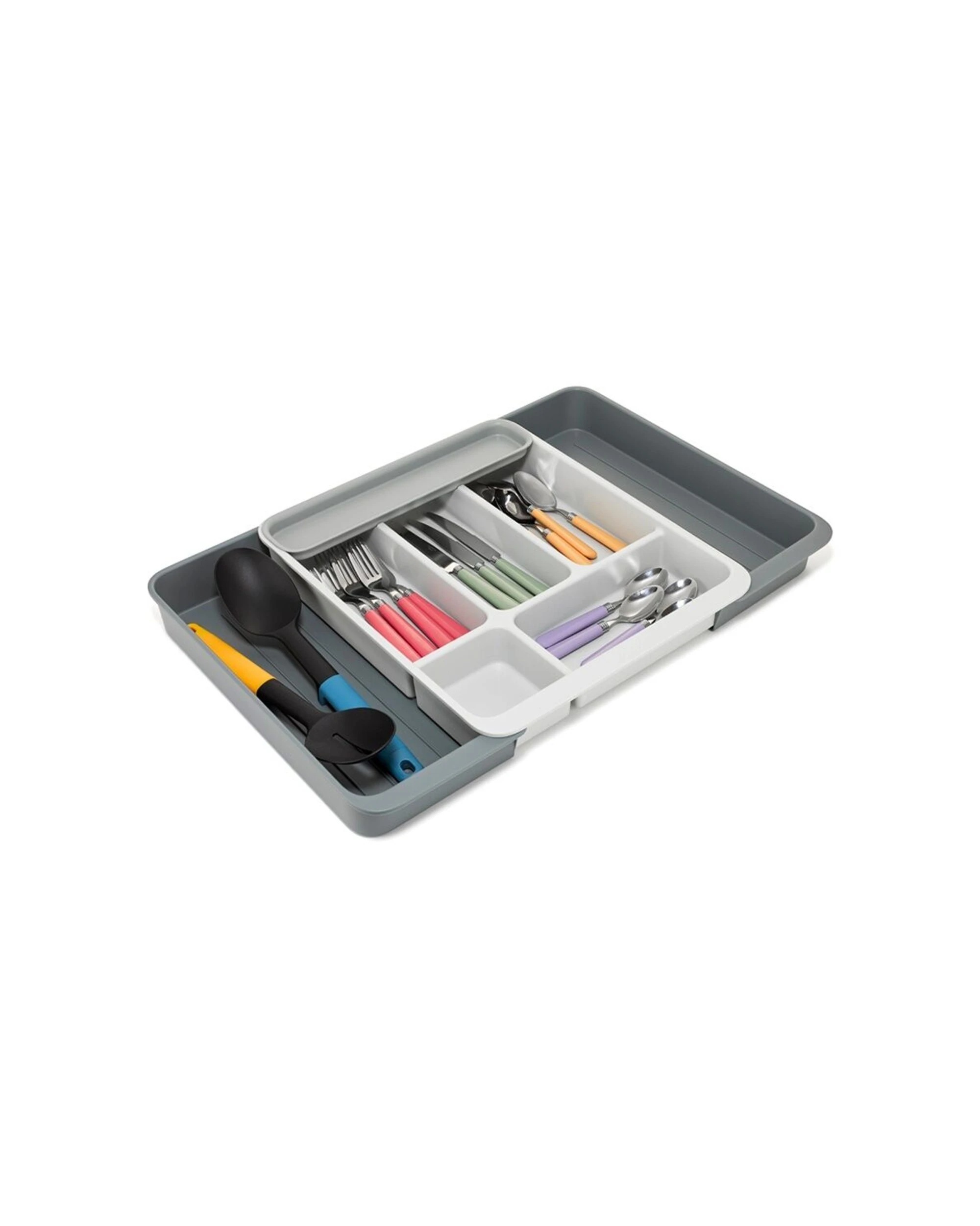 3 Joseph Joseph 2PK DrawerStore Expanding Cutlery Tray Kitchen Storage Organiser Stone - Beige, 3 of 7