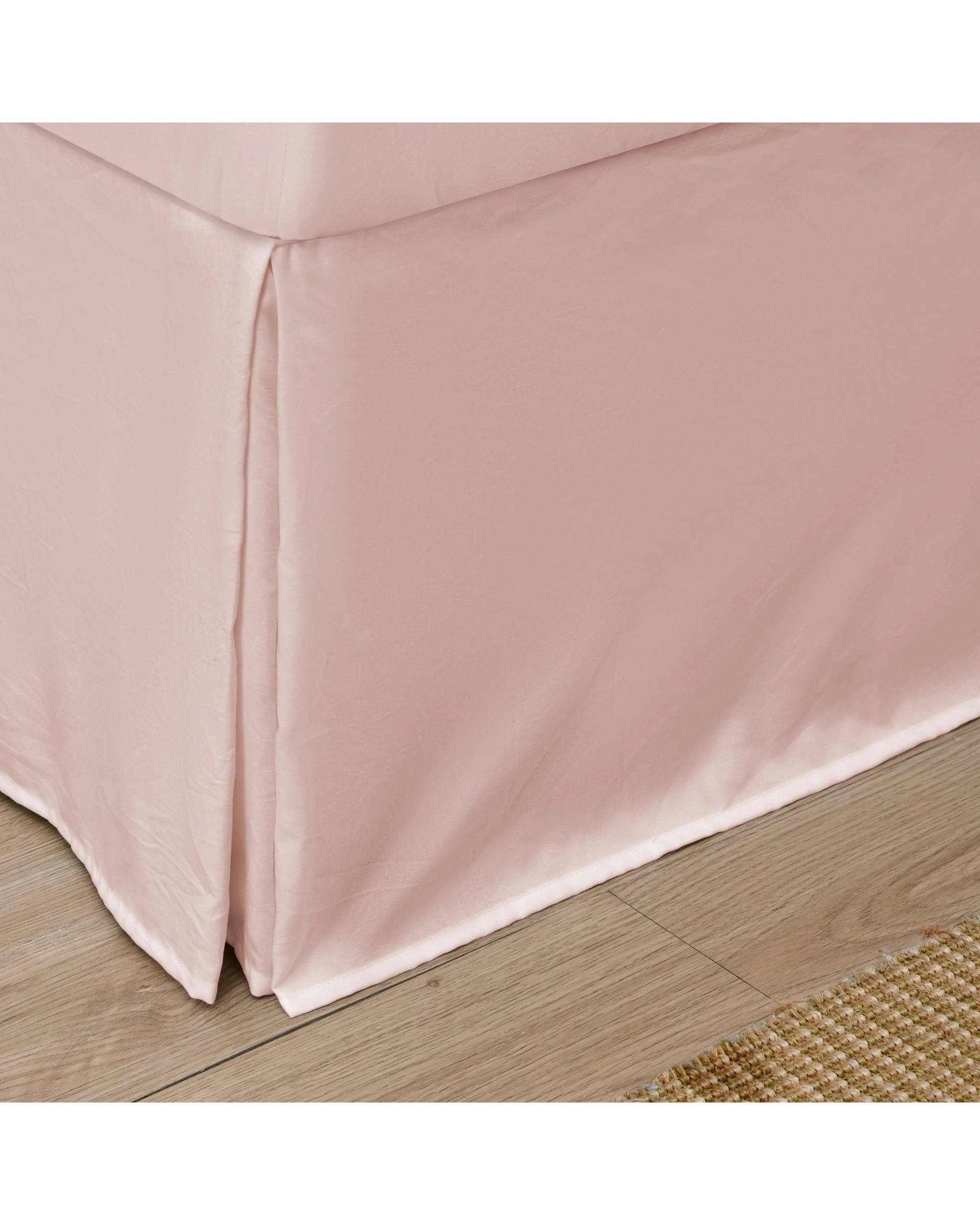 3 Dreamaker Superfine Washed Microfibre Pleated Valance - King Bed - Blush Pink, 3 of 7