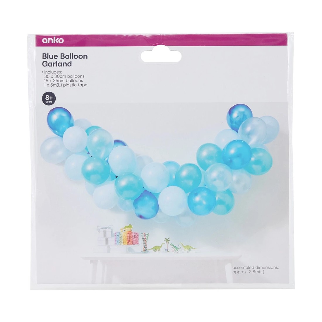 5 Blue Balloon Garland, 5 of 5