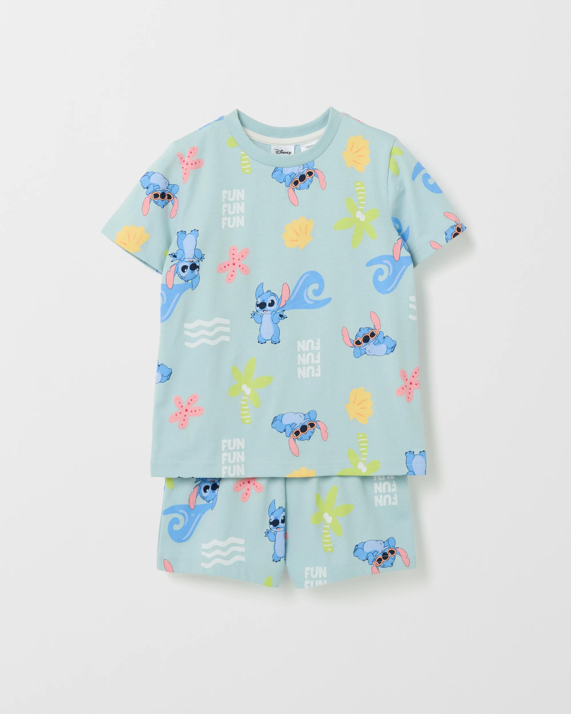 3 Disney Organic Cotton 2 Pack Younger Girls Pyjama Set LILO & STITCH, 3 of 4