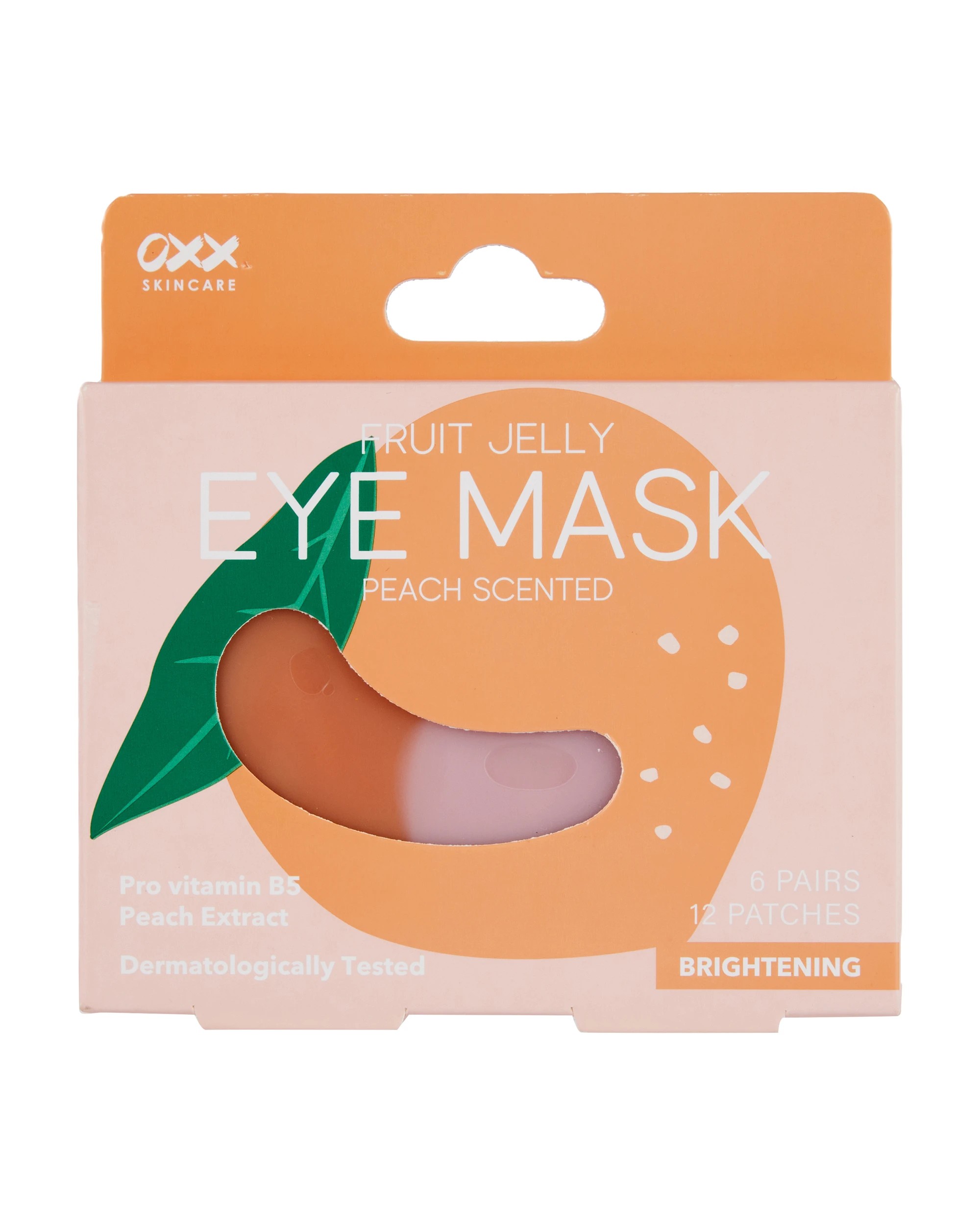 1 OXX Skincare 12 Piece Fruit Jelly Brightening Eye Mask - Pro Vitamin B5 and Peach Extract, 1 of 5