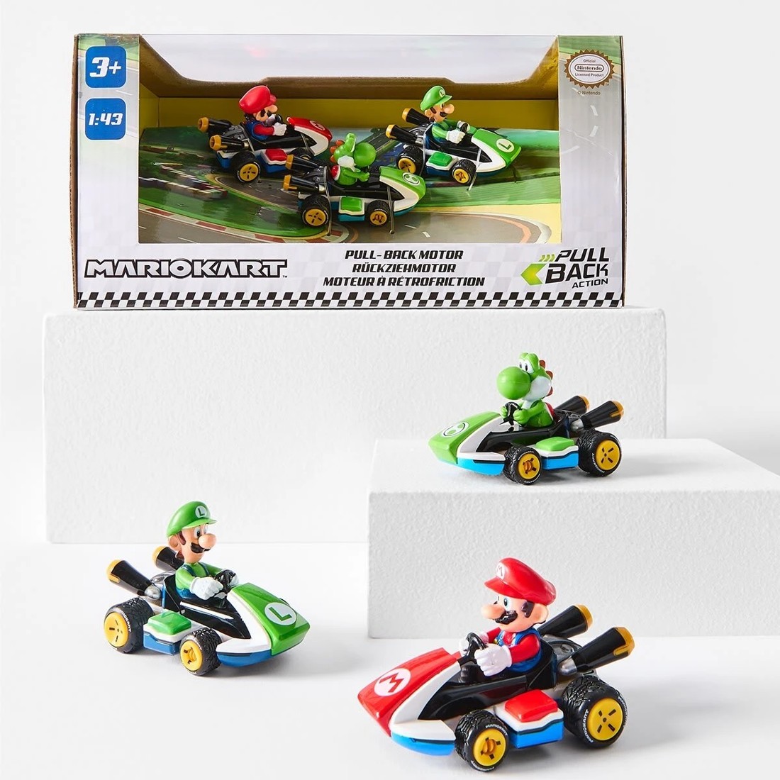5 3 Pack Carrera Pull Speed MarioKart 1:43 Scale Vehicles, 5 of 5