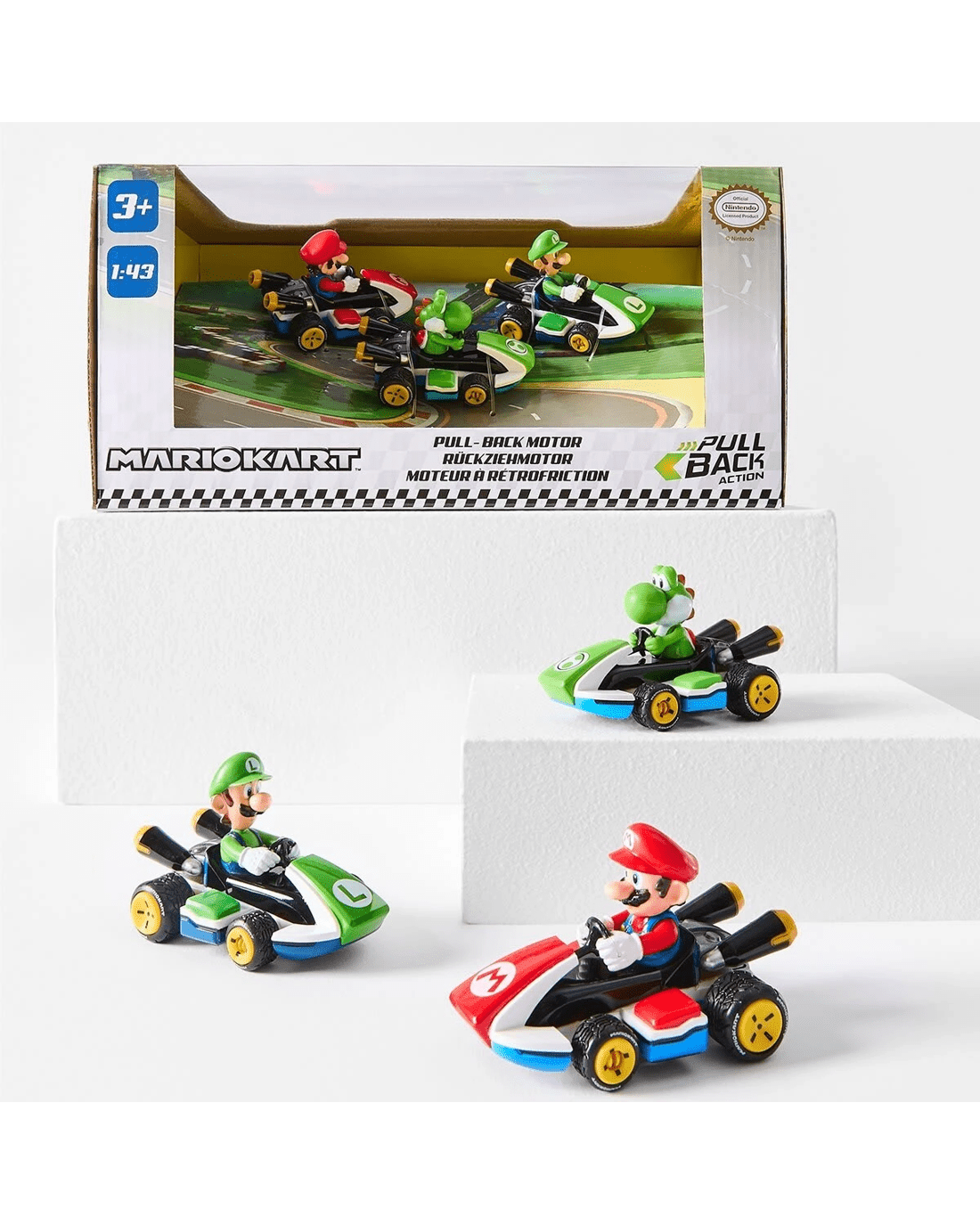 5 3 Pack Carrera Pull Speed MarioKart 1:43 Scale Vehicles, 5 of 5