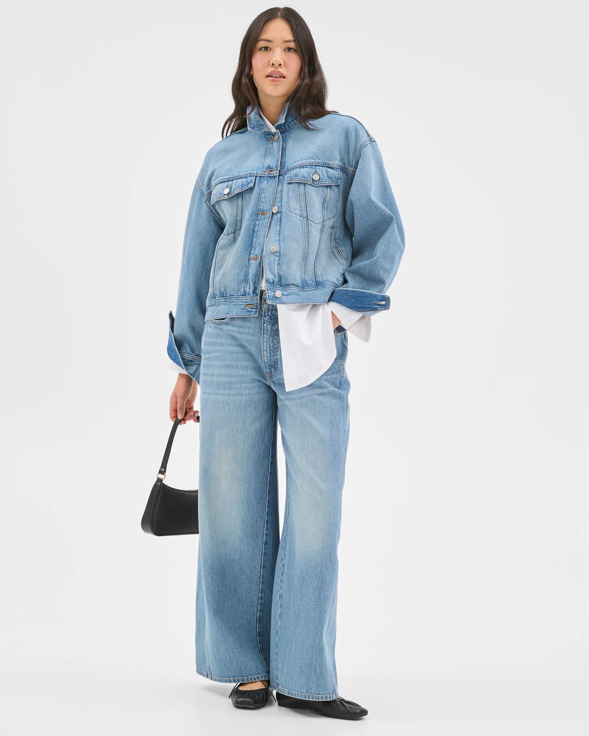 1 Target Denim Panelled Slouch Denim Jeans VINTAGE WORN, 1 of 8