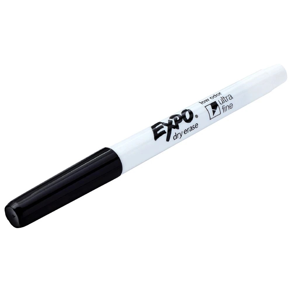 2 Expo Ultra Fine Whiteboard Markers Black 4 Pack, 2 of 3