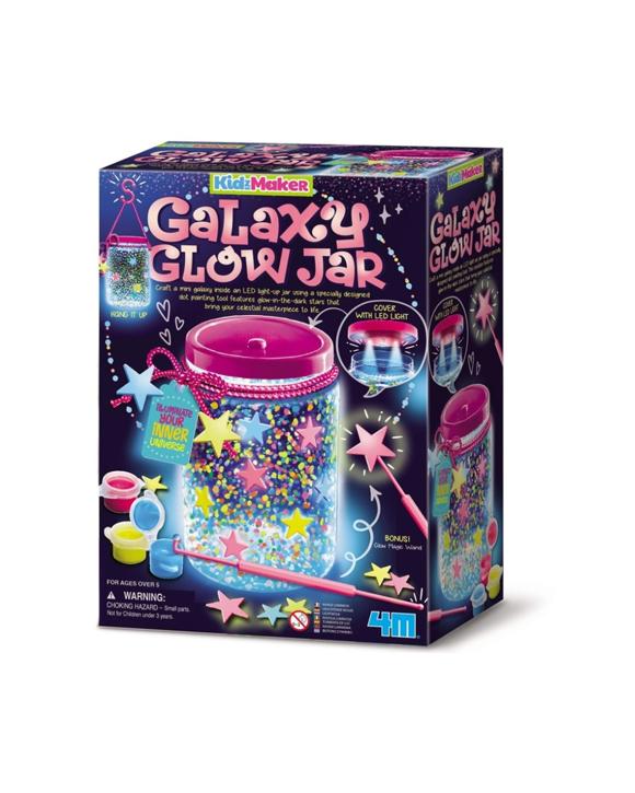 4M KidzMaker Galaxy Glow Jar Kids Creative Play Toy DIY Craft Science Kit